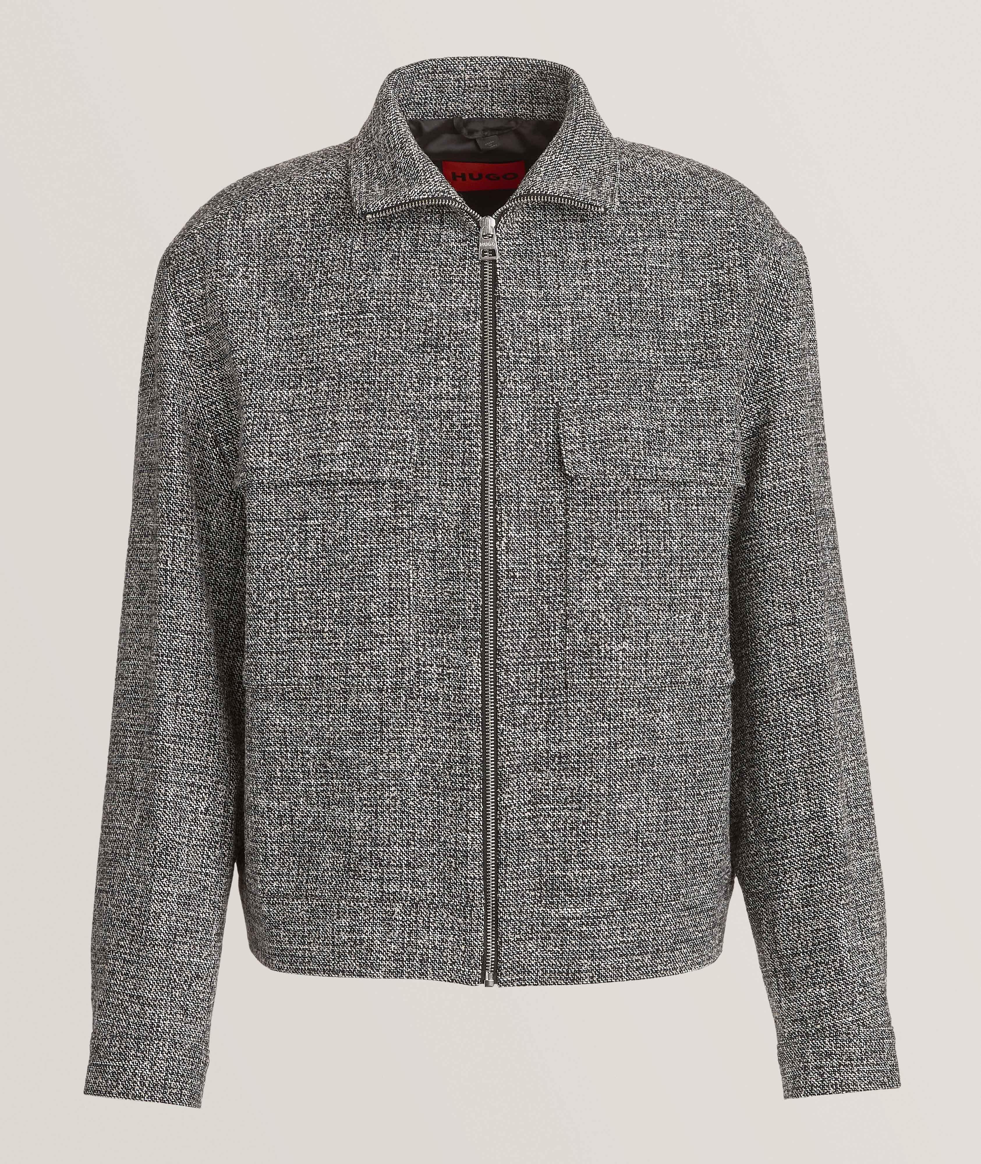 Textured Wool-Blend Shirt Jacket  image 0