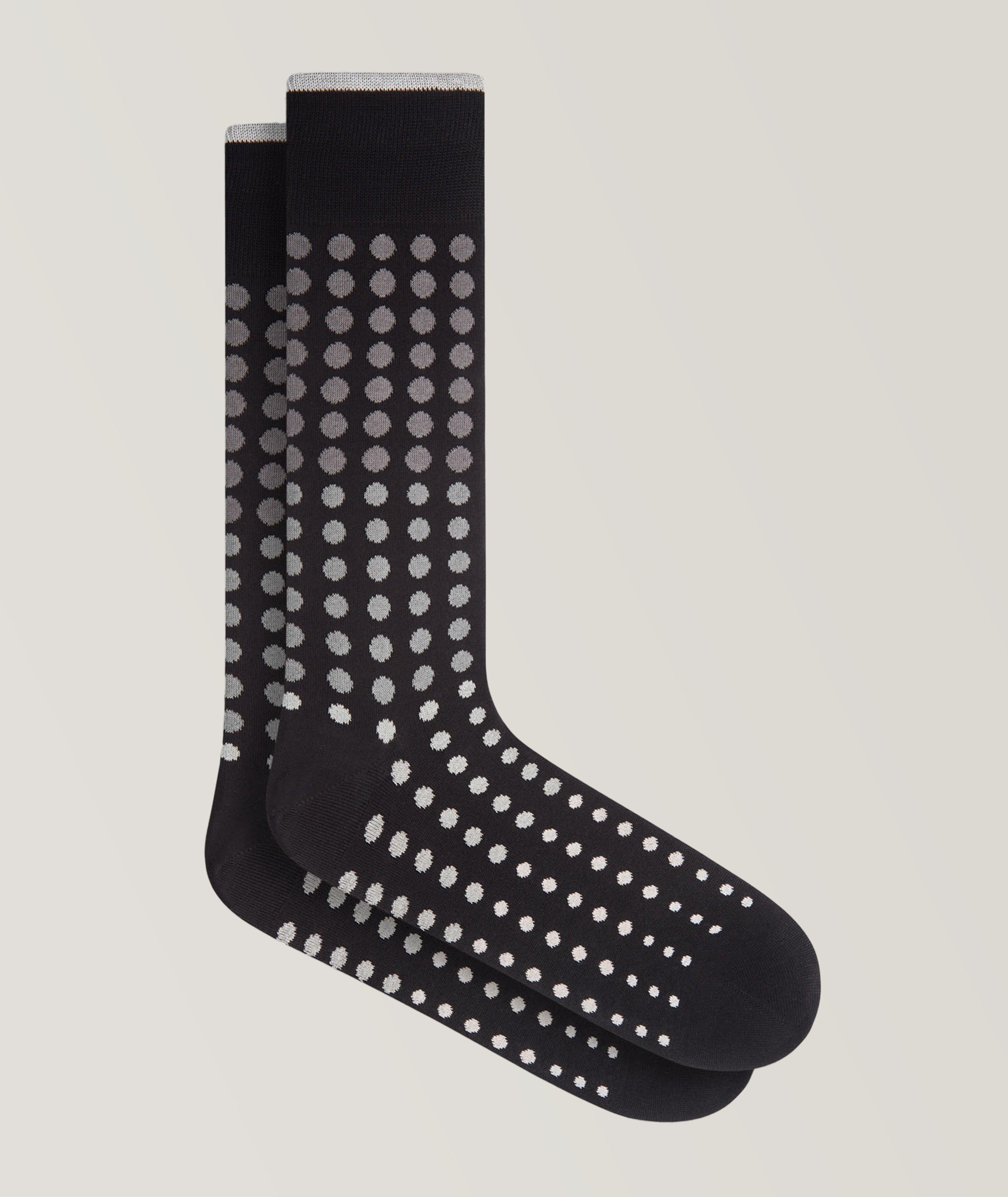 Gradient Circles Stretch-Cotton Socks