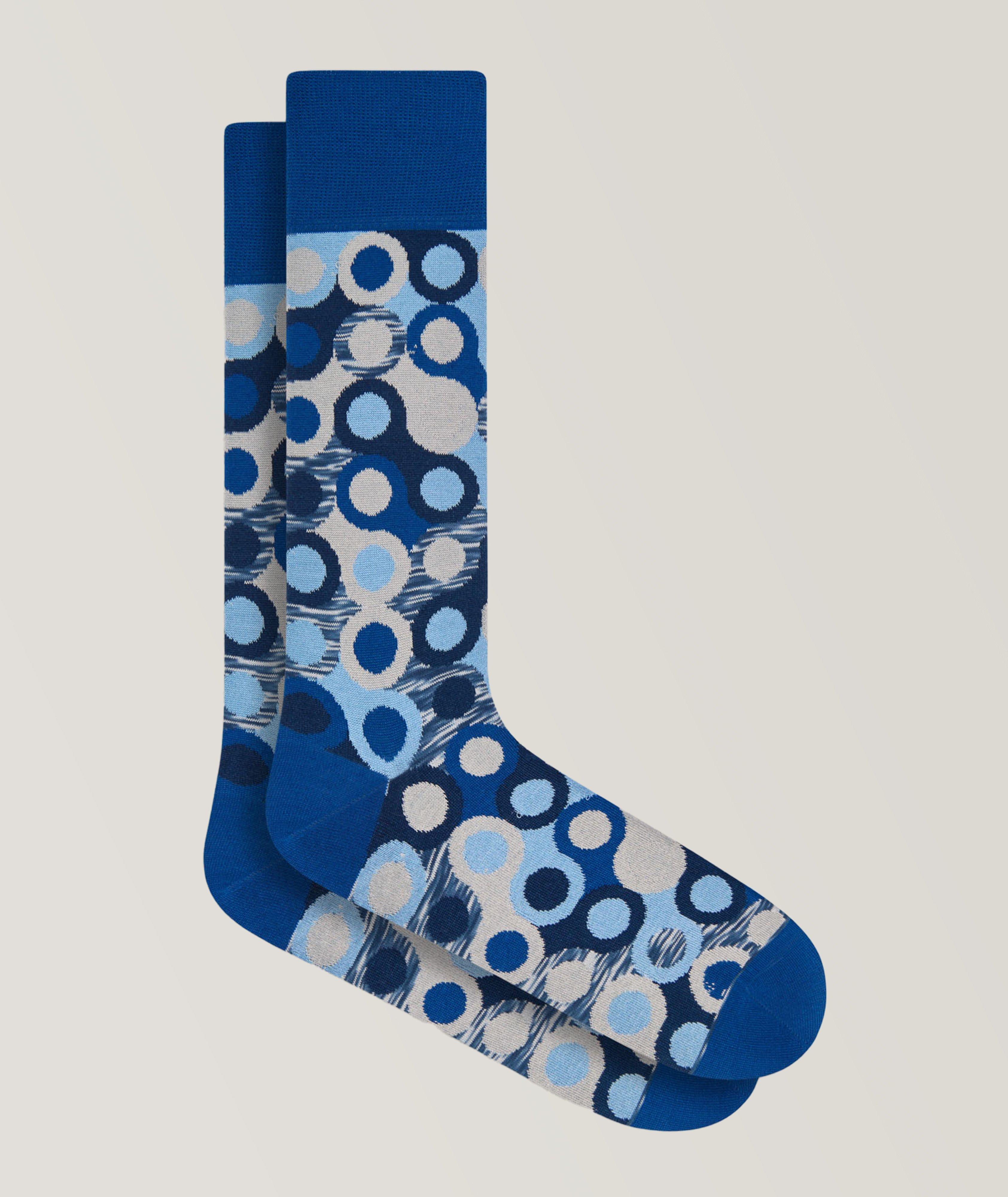 Retro Circles Stretch-Cotton Socks