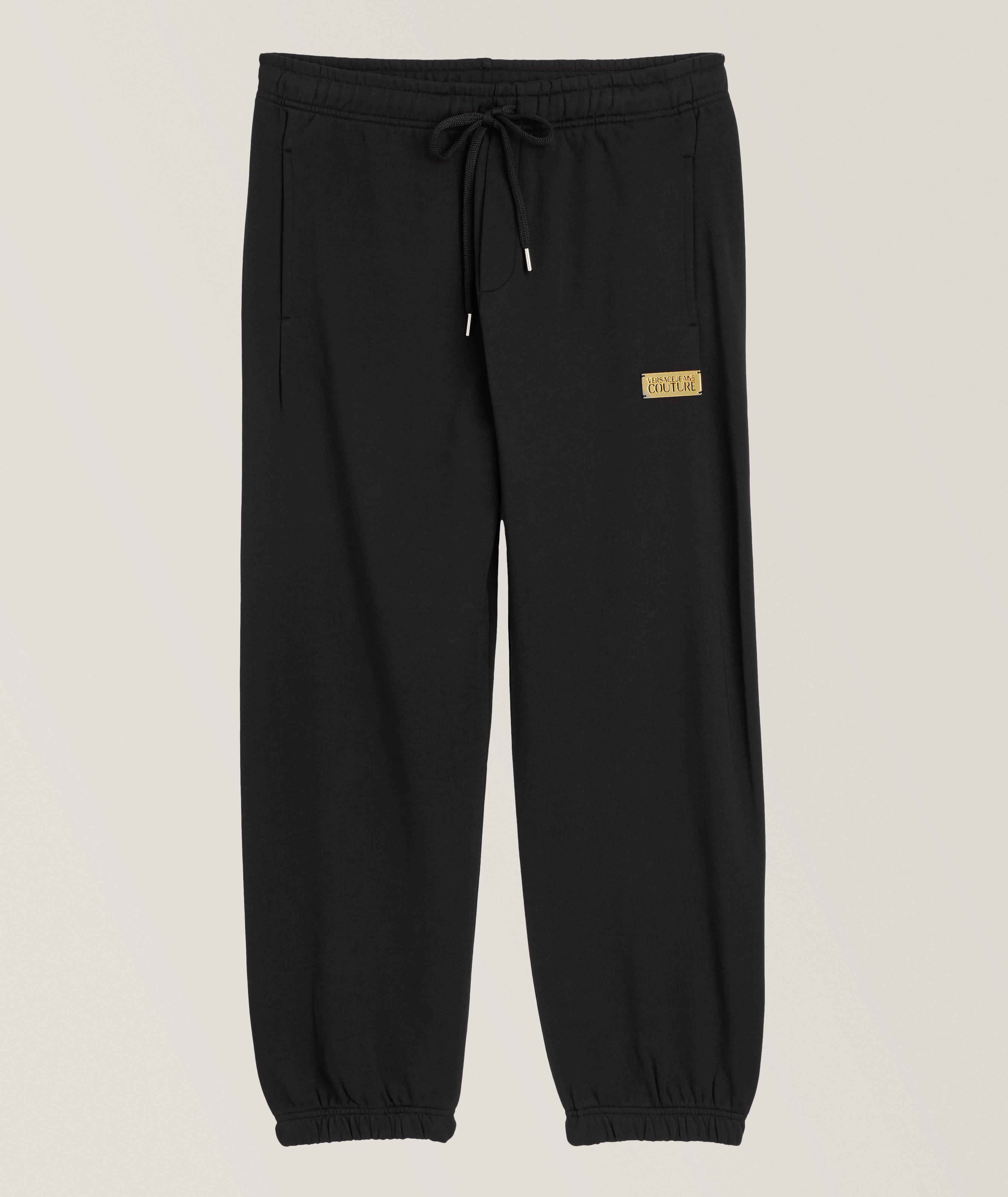 Versace Jeans Couture Pantalon Sport En Coton En Noir , Taille Homme Petit