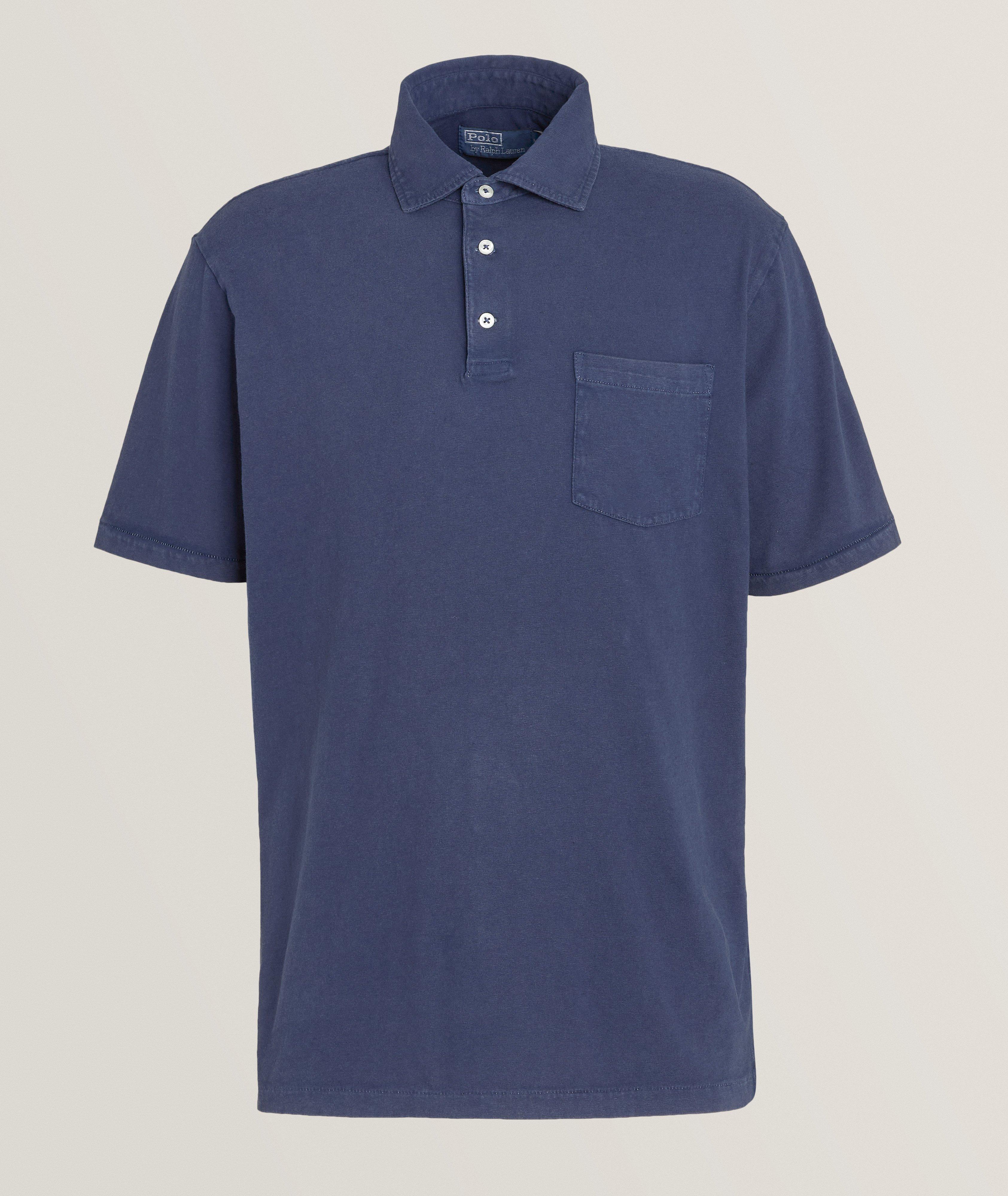 Polo Ralph Lauren Polo En Mélange De Coton Et De Lin En Bleu , Taille Homme TG