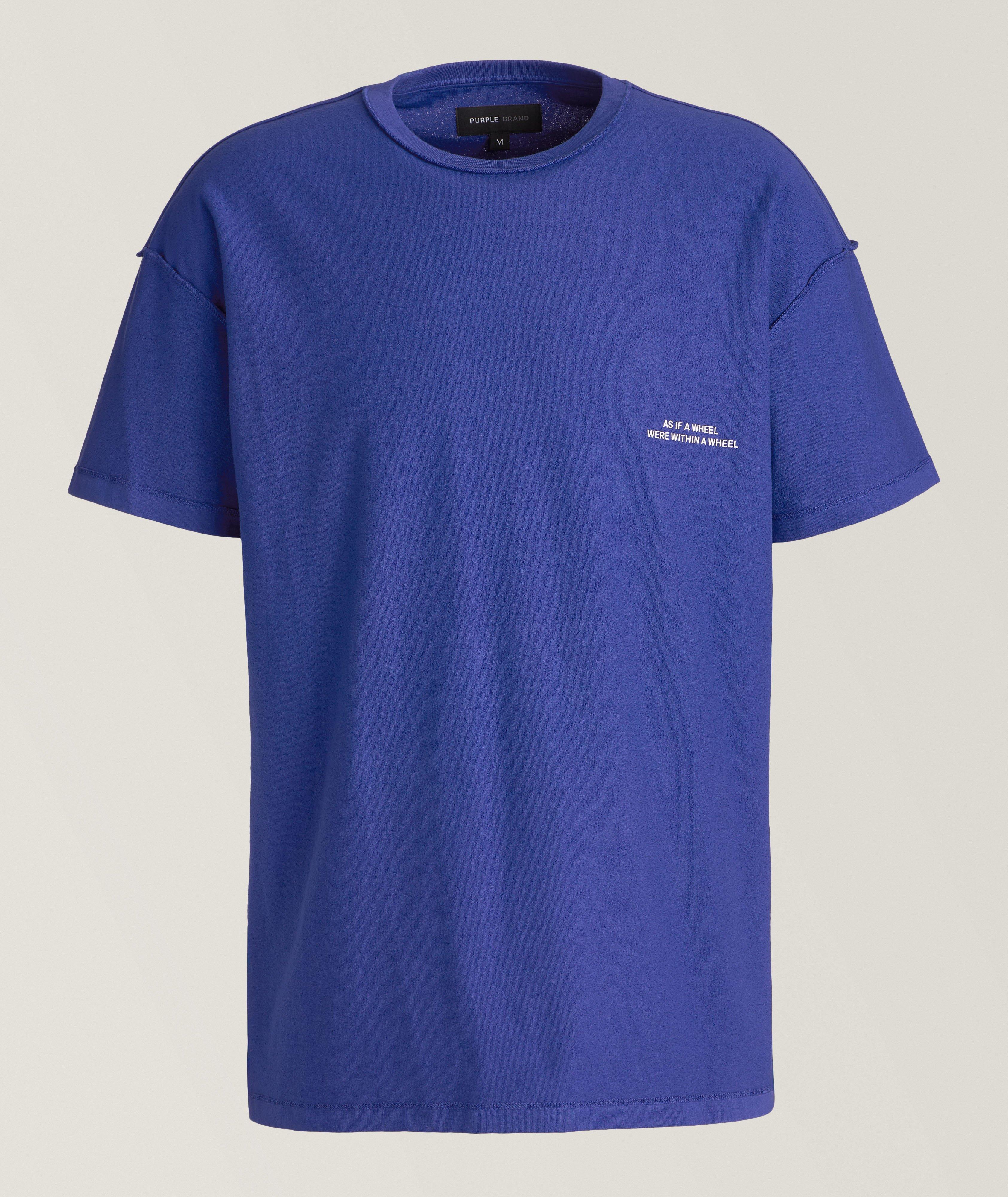 Purple Brand T-Shirt En Coton À Détail Graphique En Bleu , Taille Homme TTG