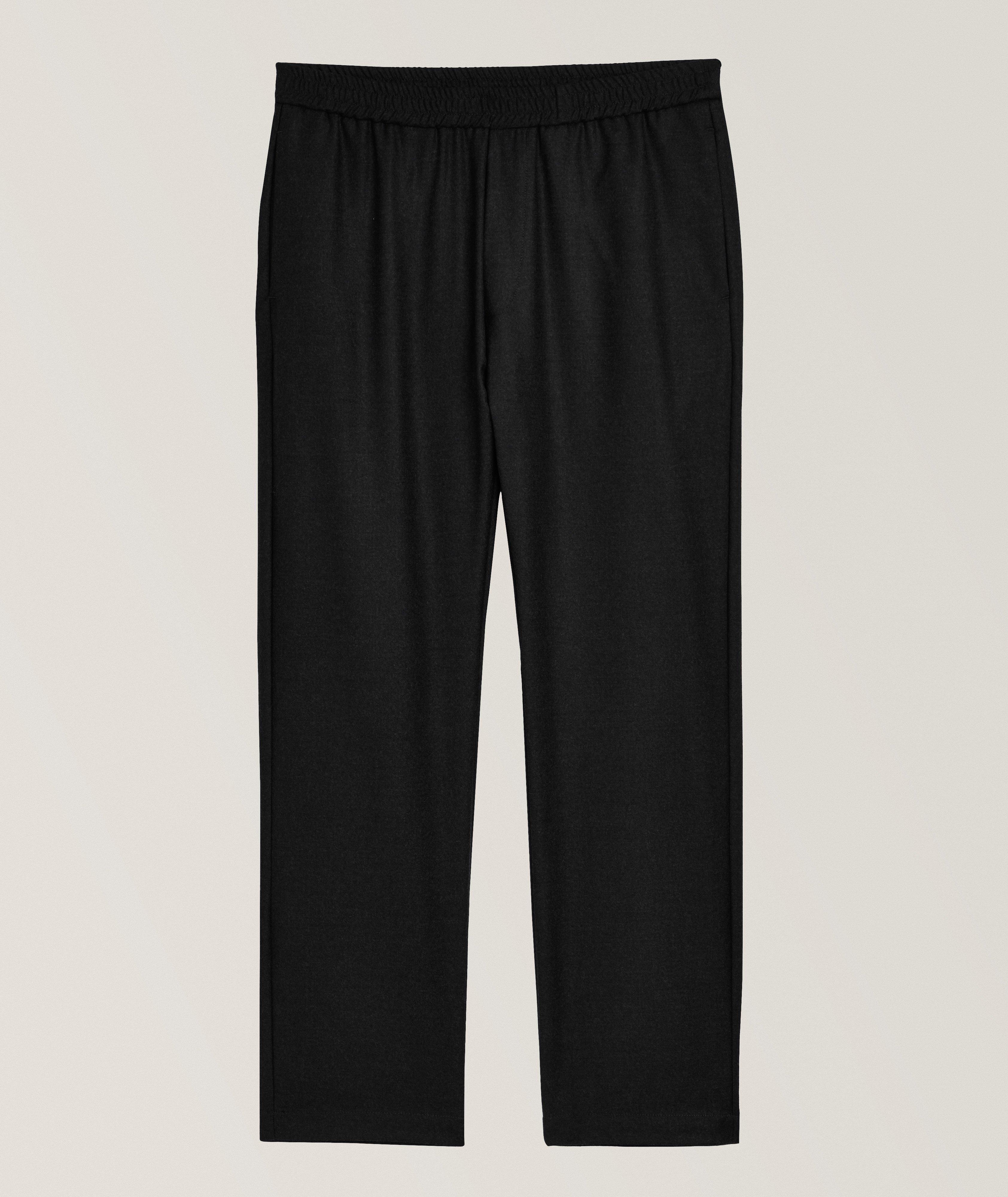 Stretch-Wool Drawstring Pants