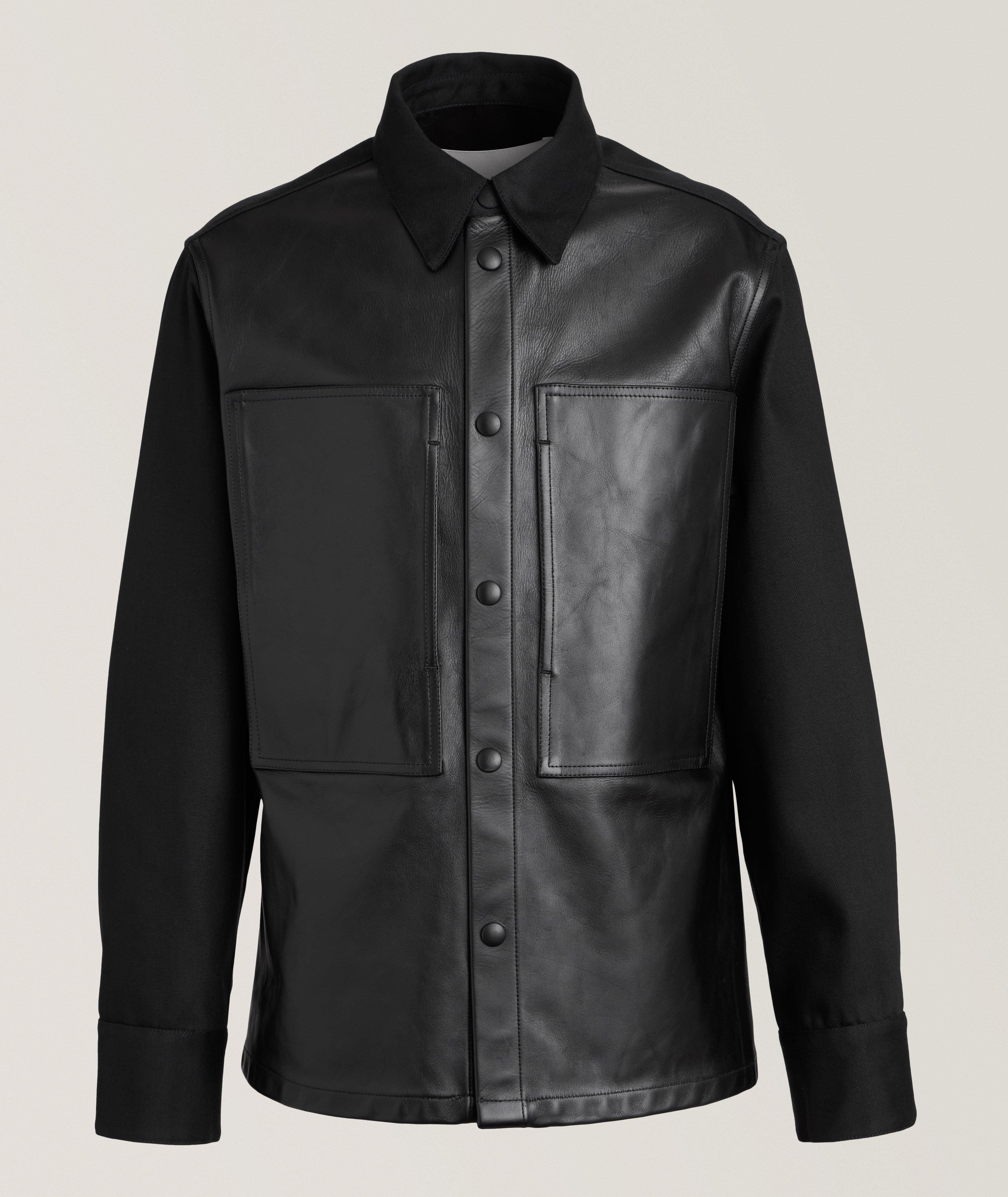 Leather Front Overshirt