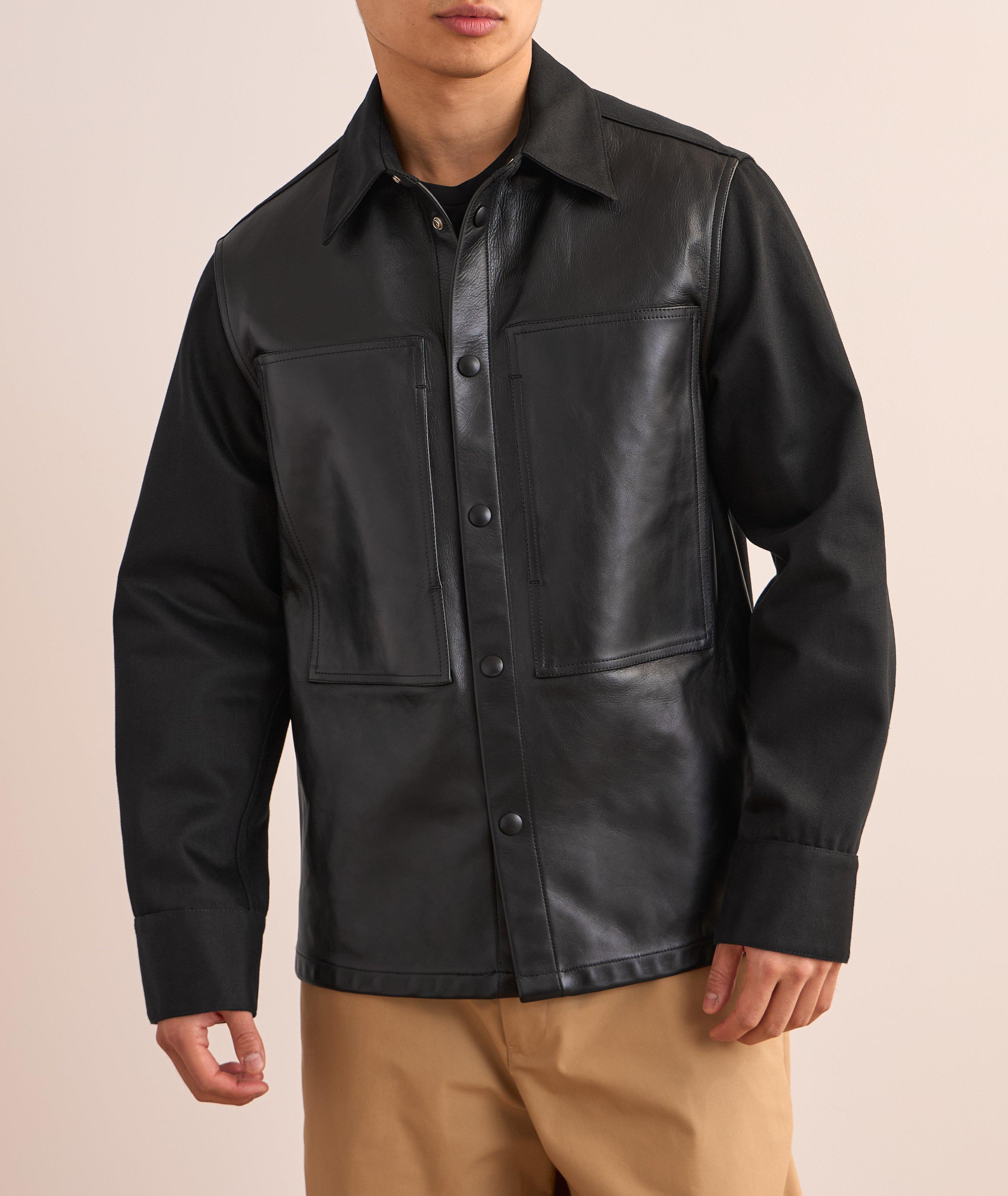 Leather Front Overshirt image 1