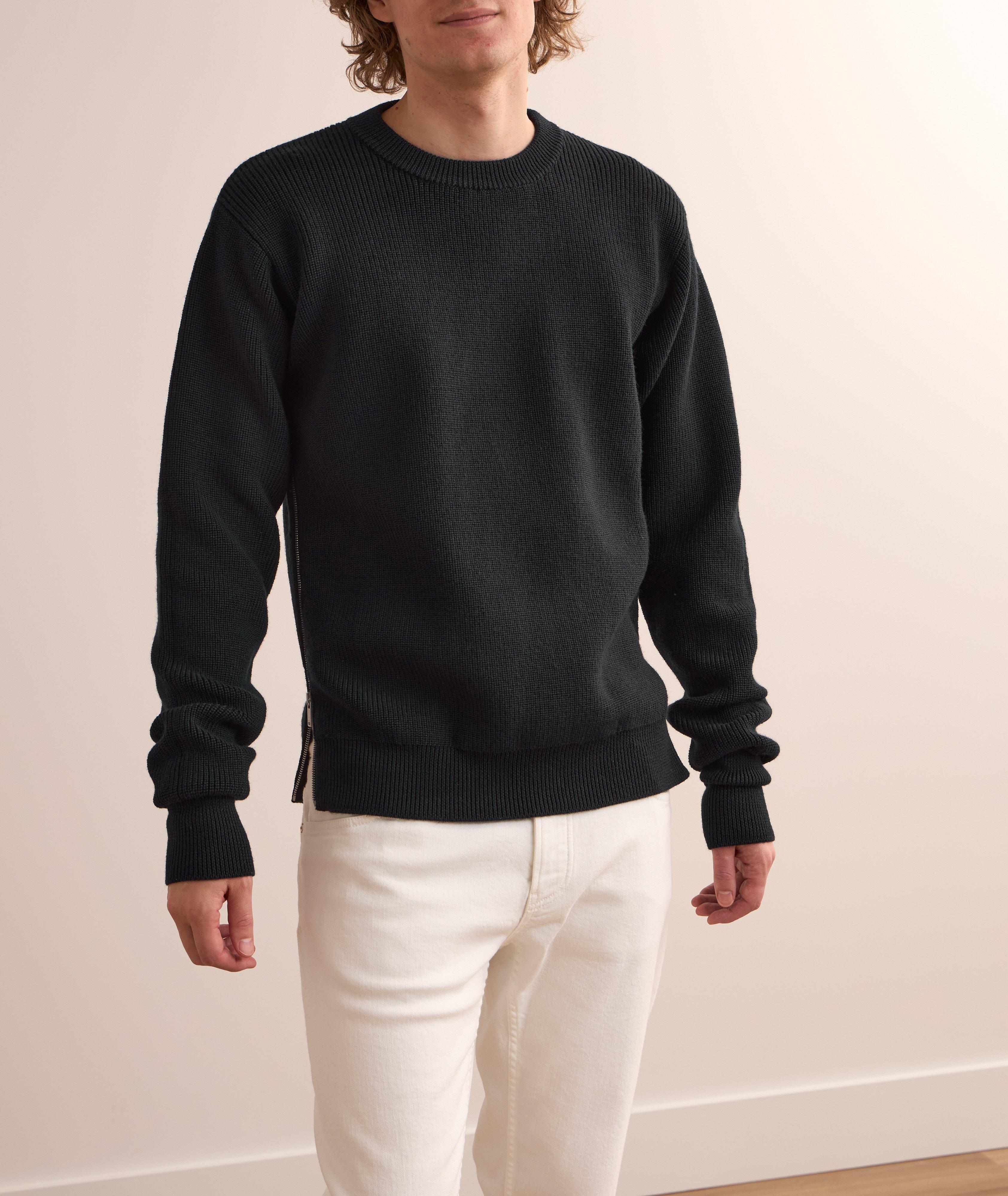 Side-Zipper Wool Sweater  image 1
