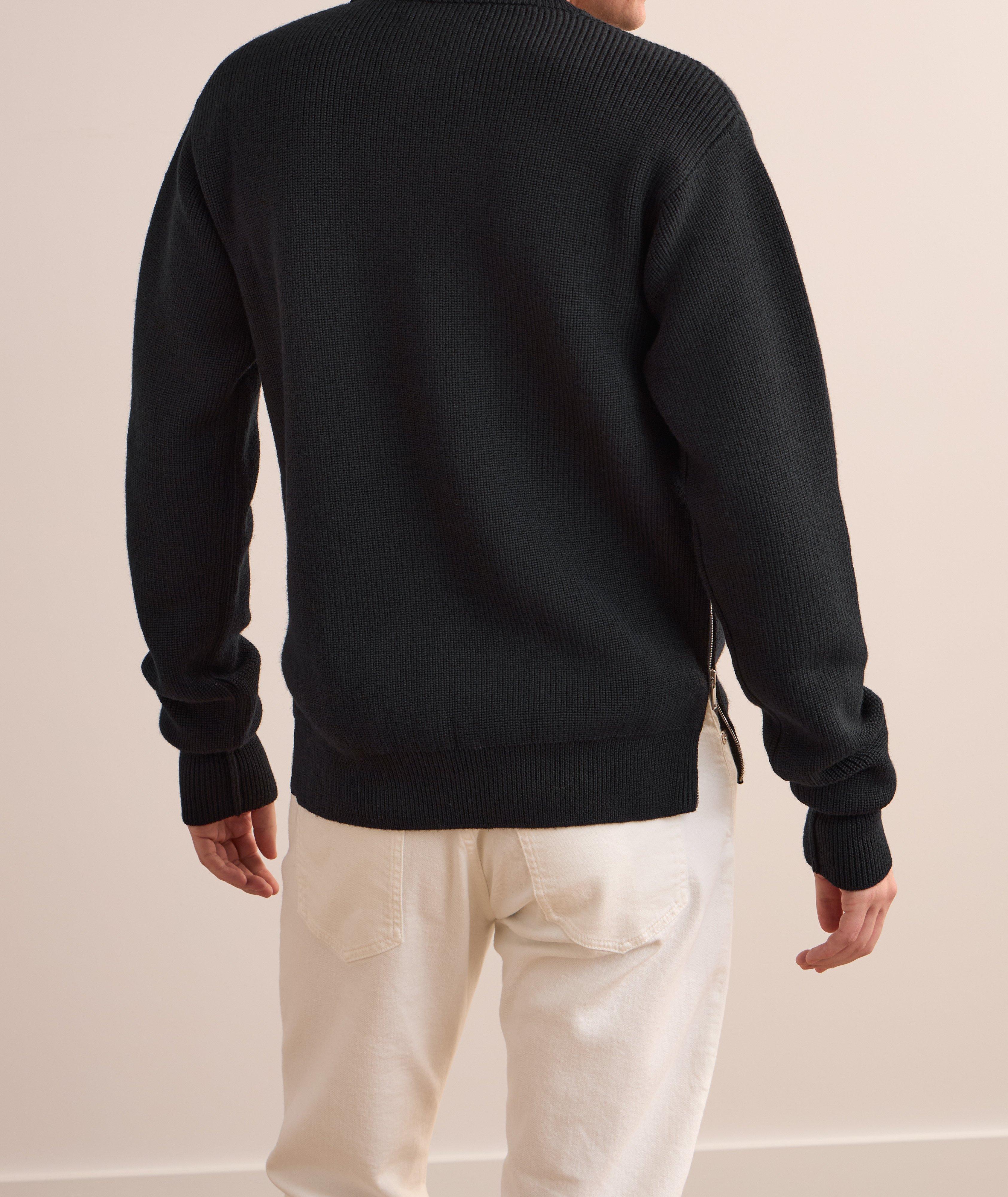 Side-Zipper Wool Sweater  image 2