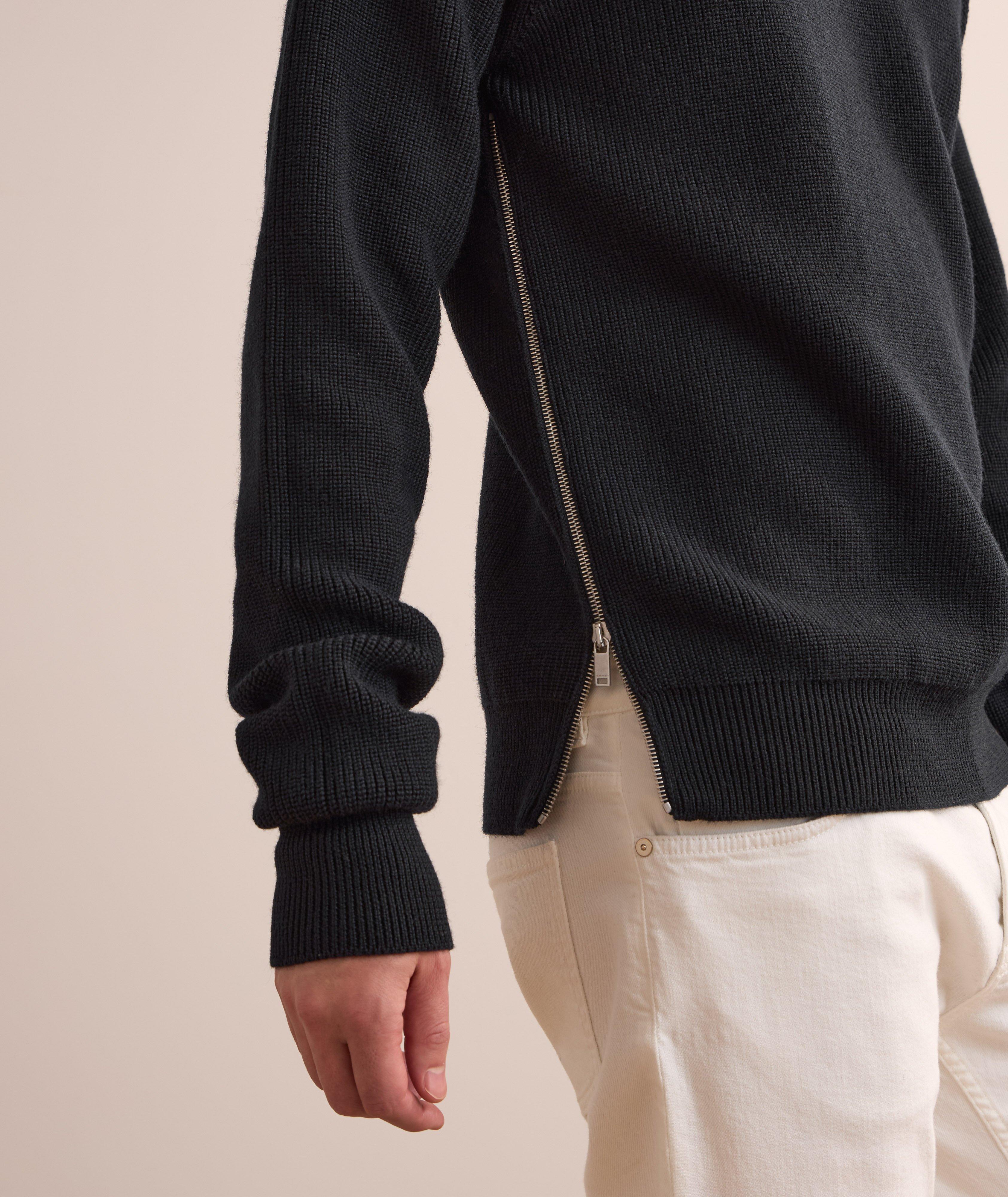 Side-Zipper Wool Sweater  image 3