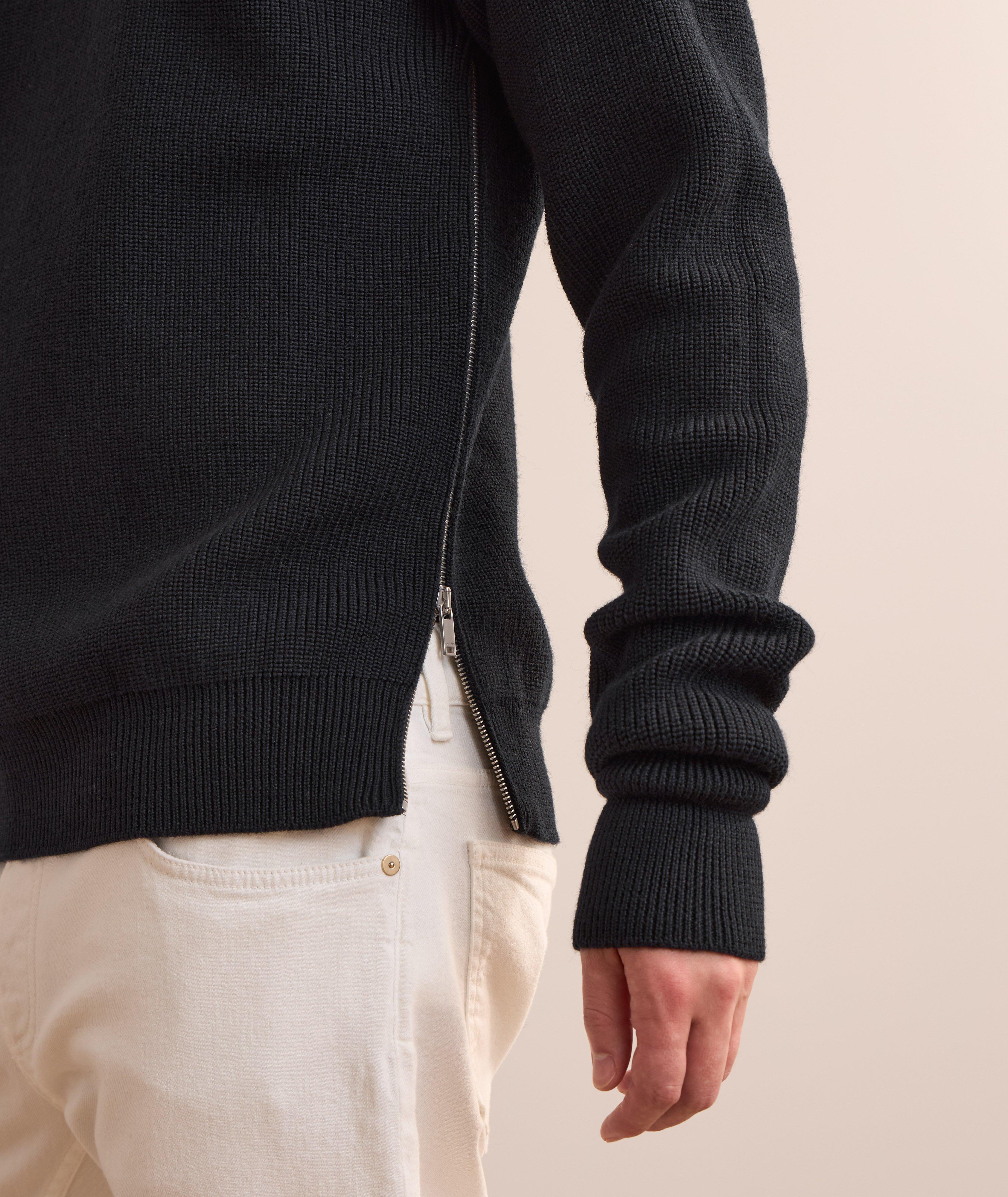 Side-Zipper Wool Sweater  image 4
