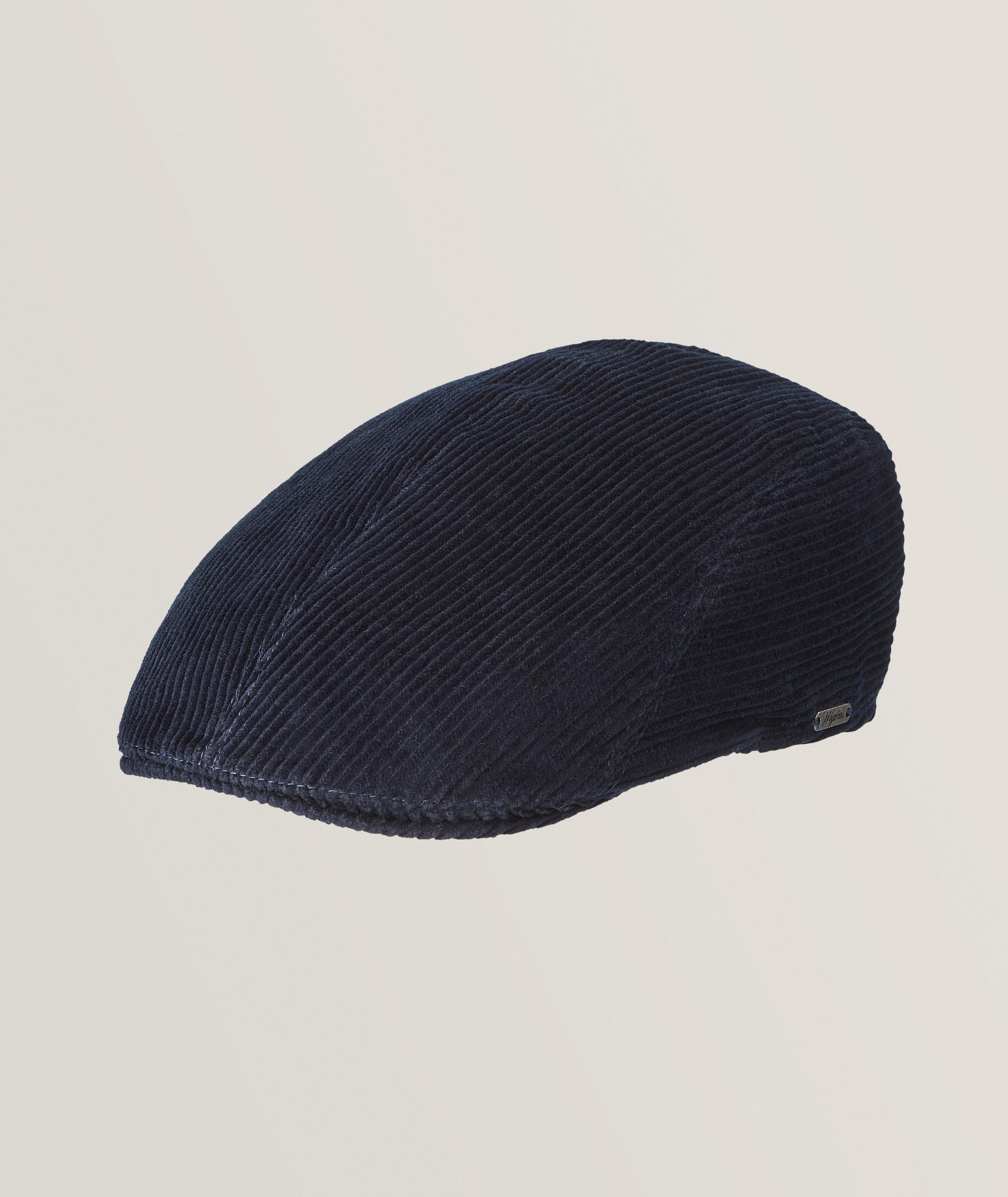 Wigens Casquette Plate En Velours Côtelé En Bleu , Taille Homme Petit