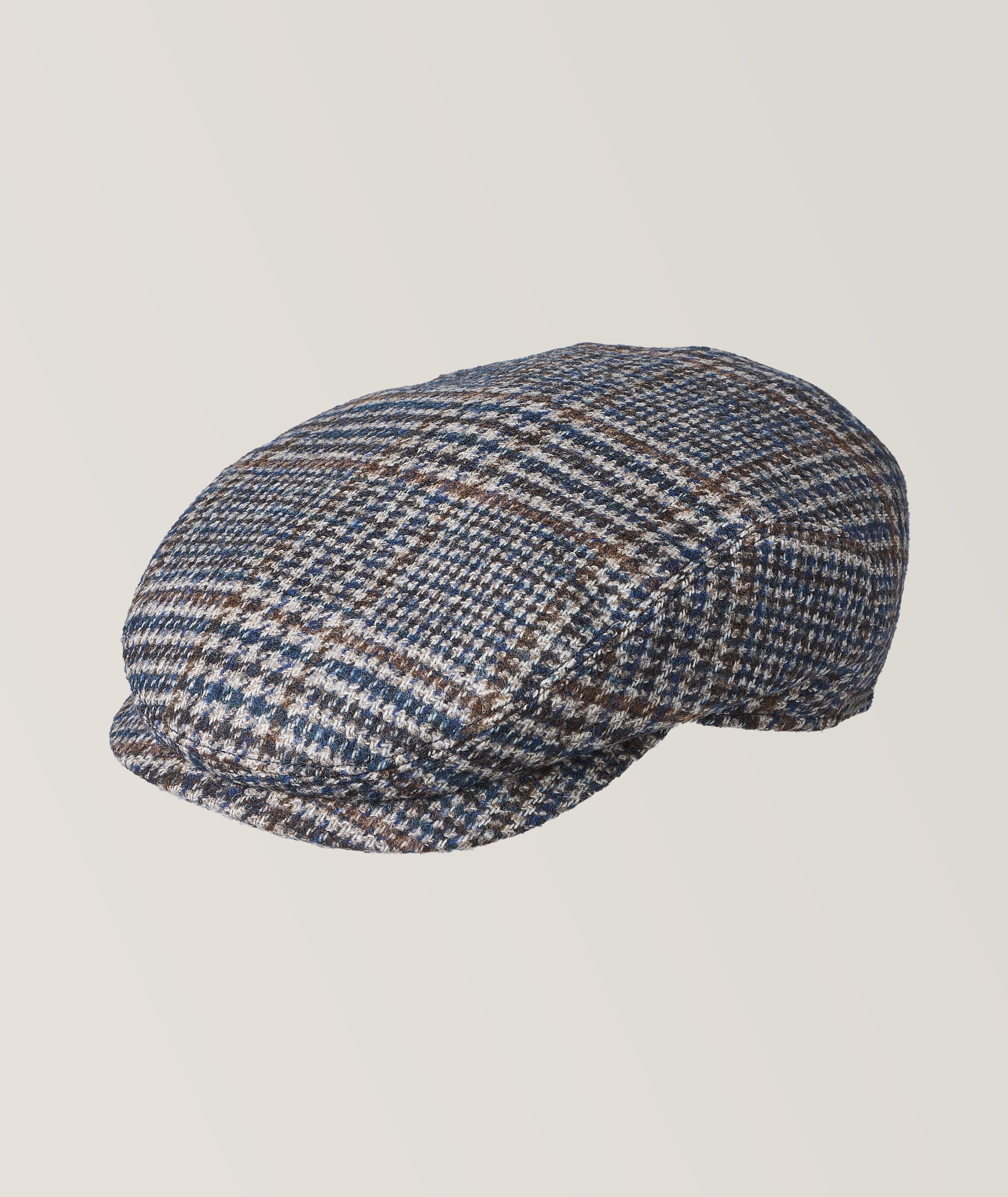 Wigens Casquette Plate En Laine À Motif Quadrillé En Bleu , Taille Homme Moyen