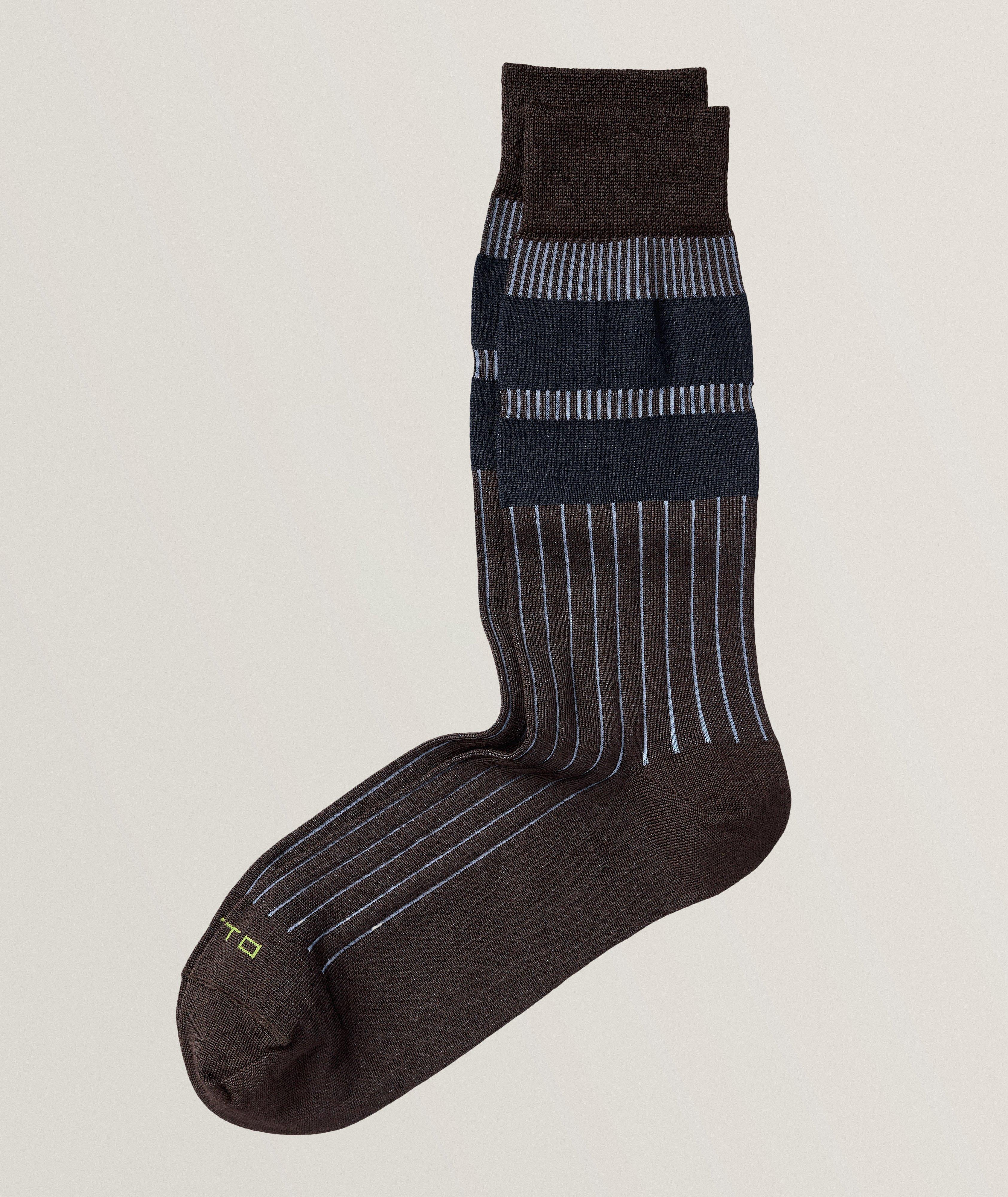 Steve Striped Wool-Blend Socks