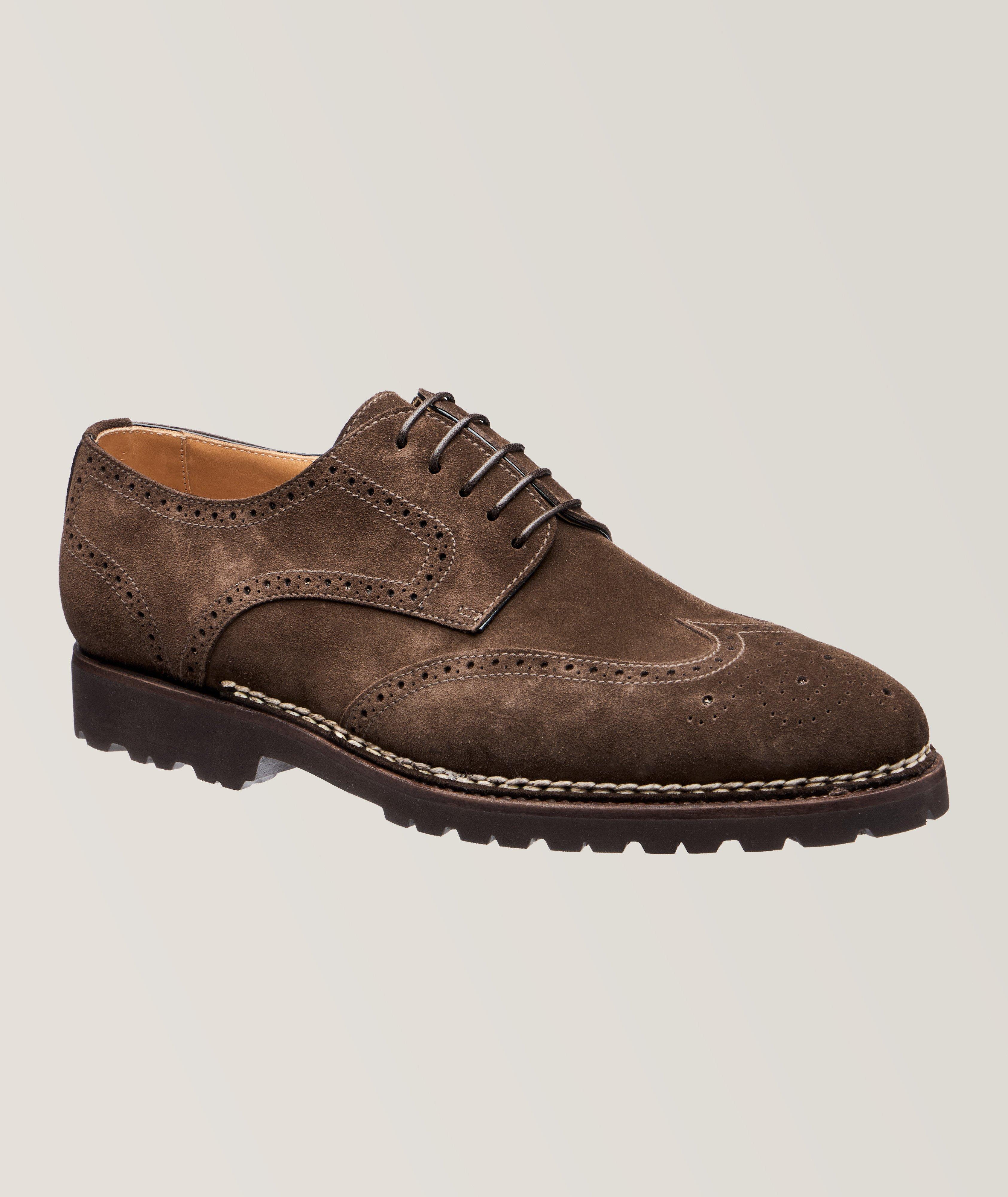 Bontoni Chaussure Brogue En Suède En Brun , Taille Homme 44