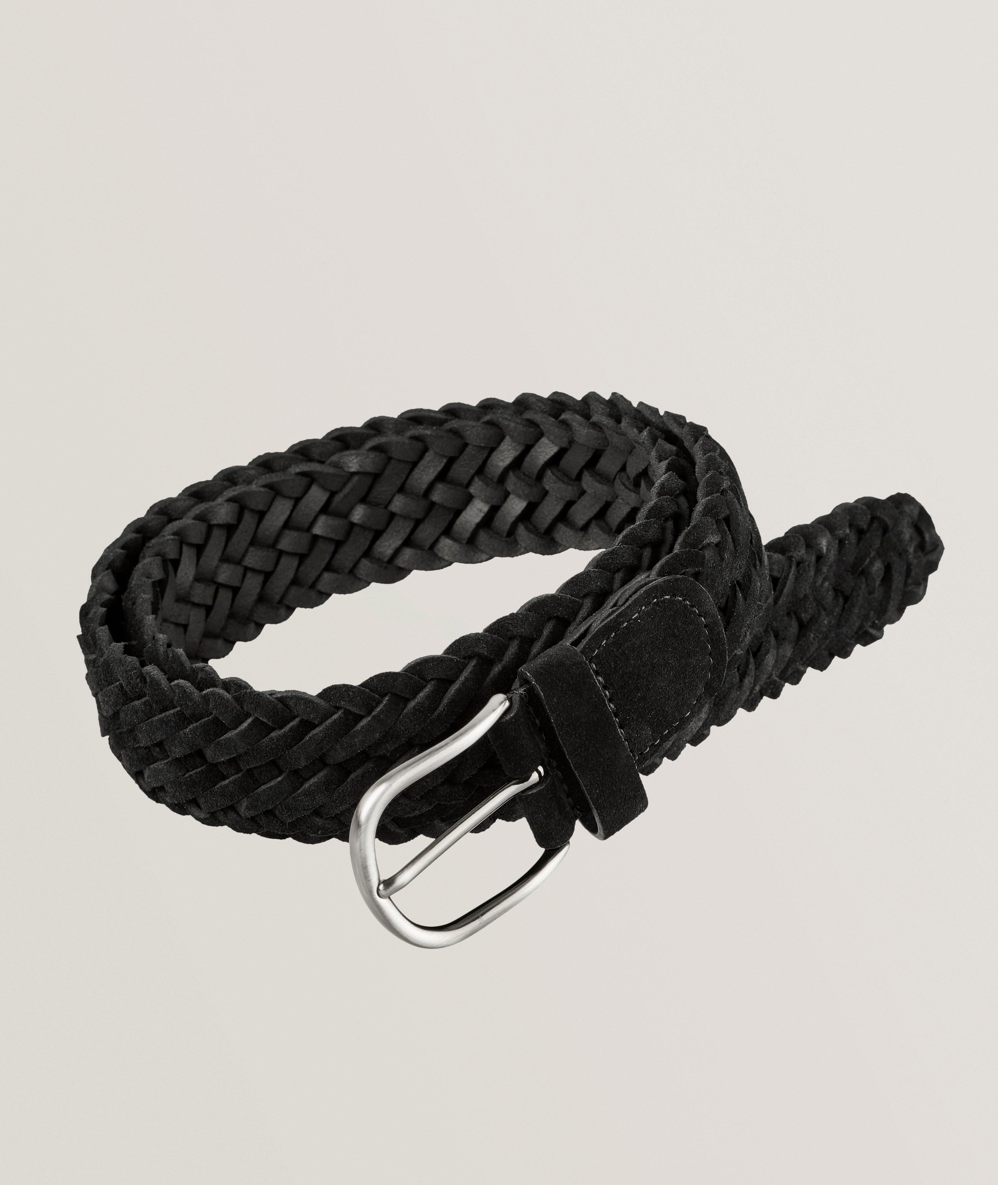 Anderson's Ceinture Tressée En Suède En Noir , Taille Homme 38