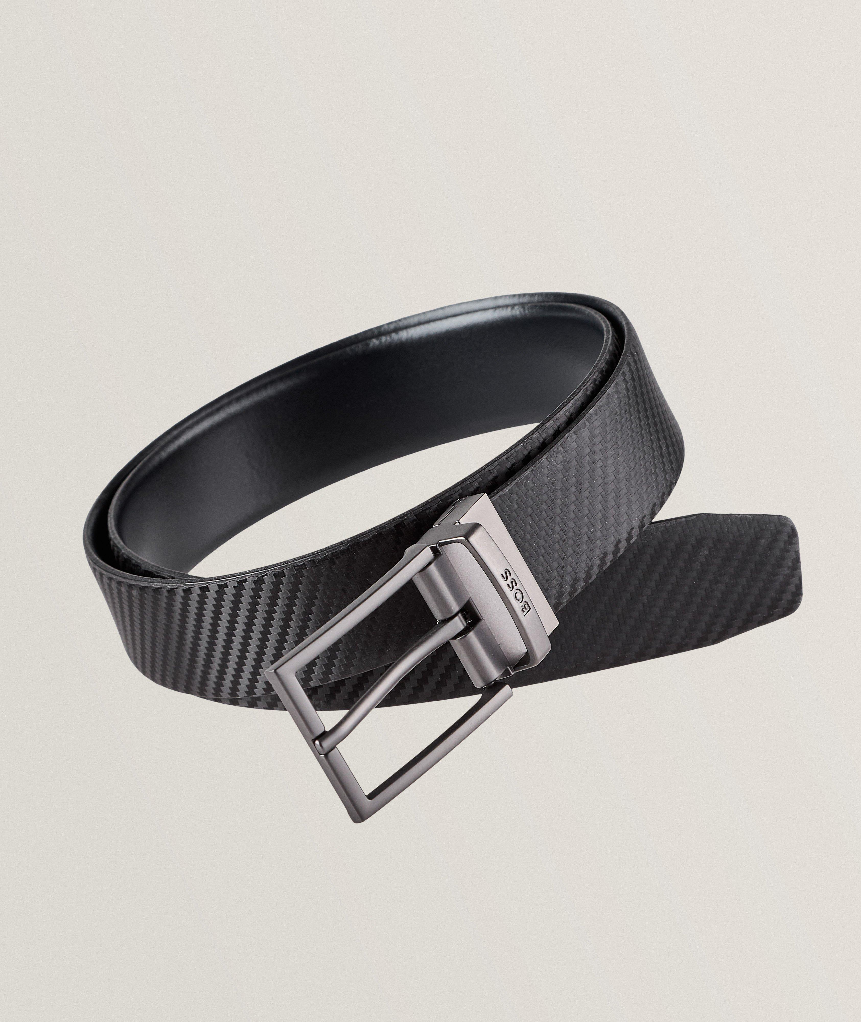 Otano Tonal Stripe Leather Belt