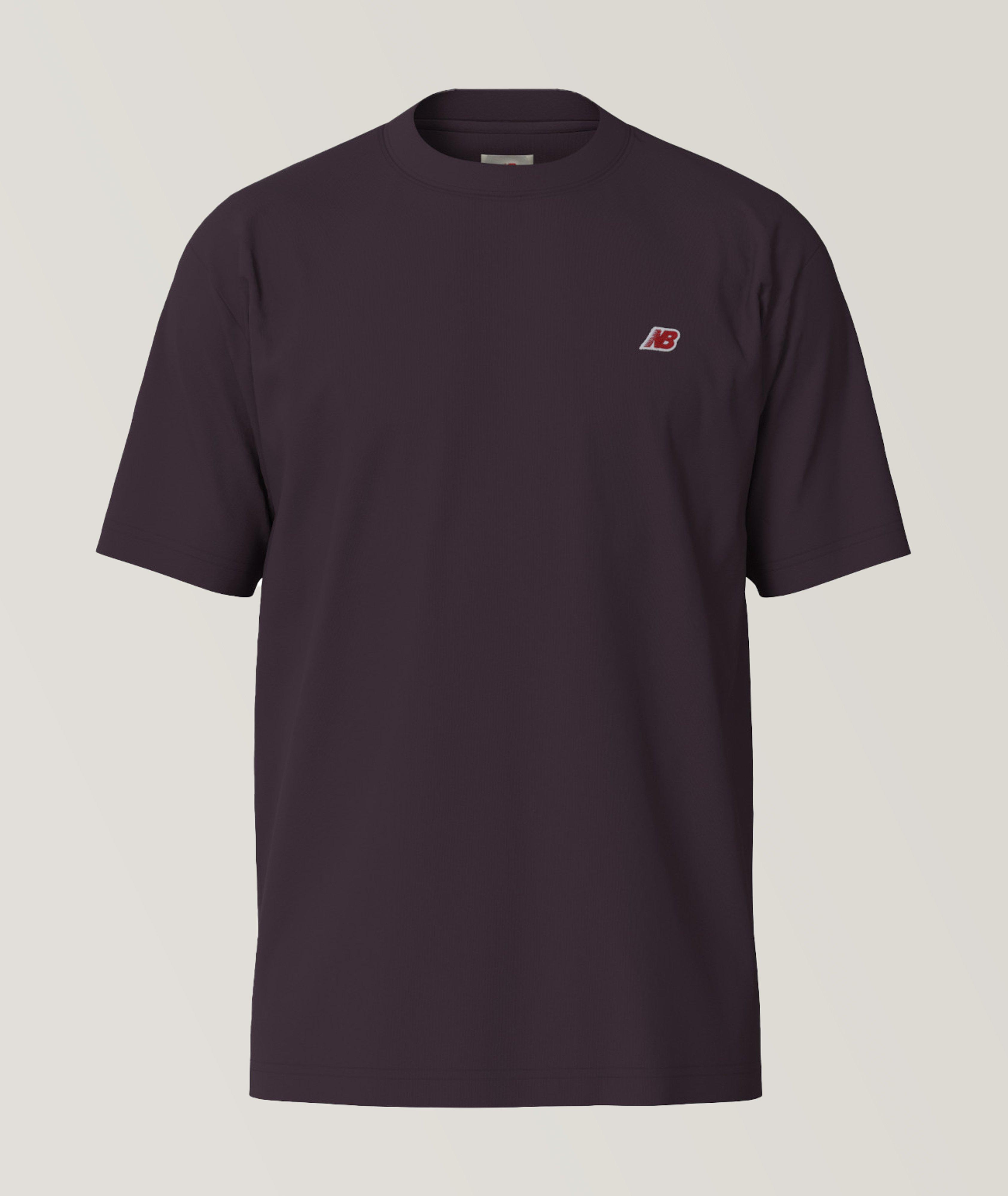 New Balance T-Shirt En Coton, Collection Made In Usa En Violet , Taille Homme Petit