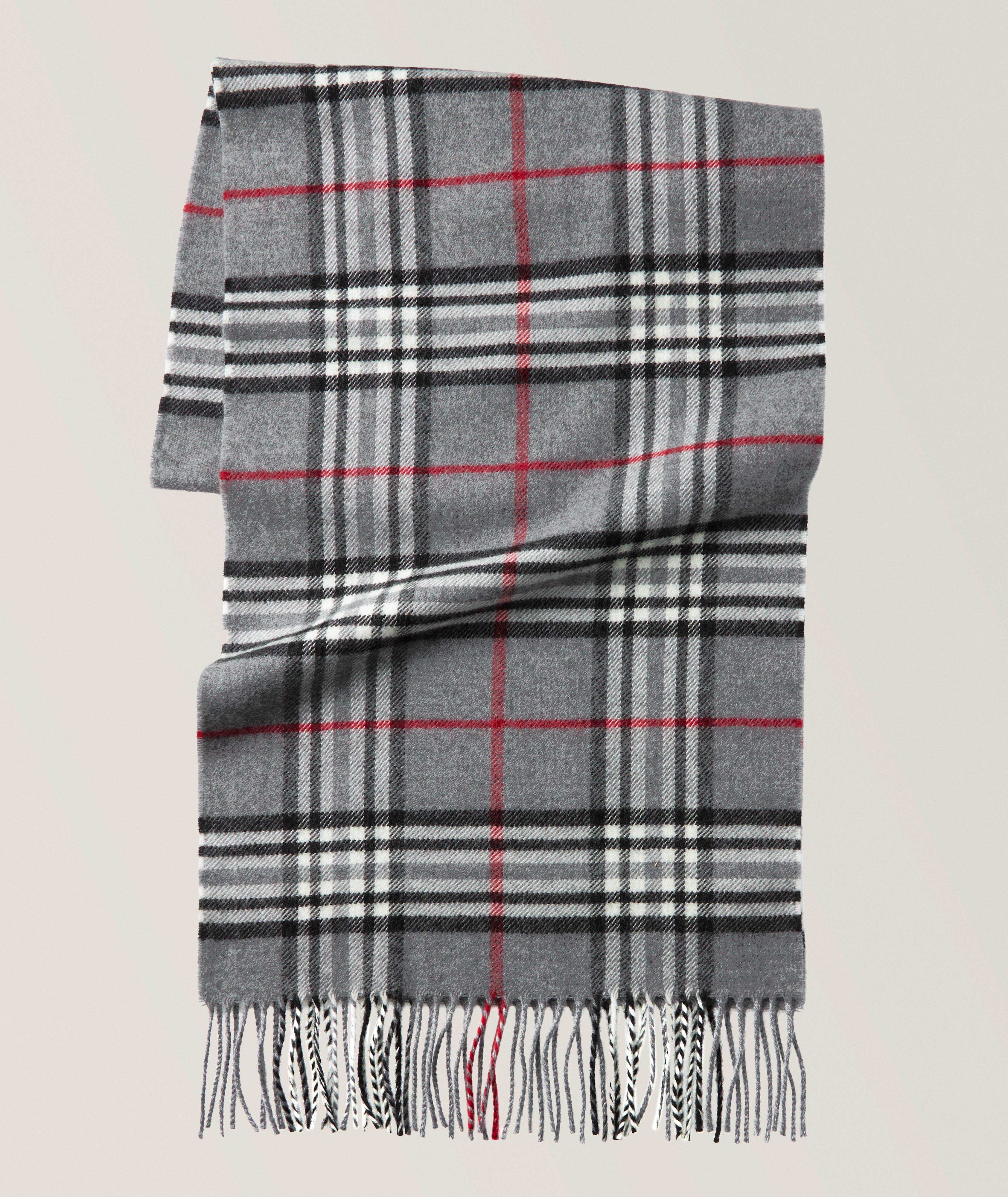 Plaid Wool Fringed Scarf image 0