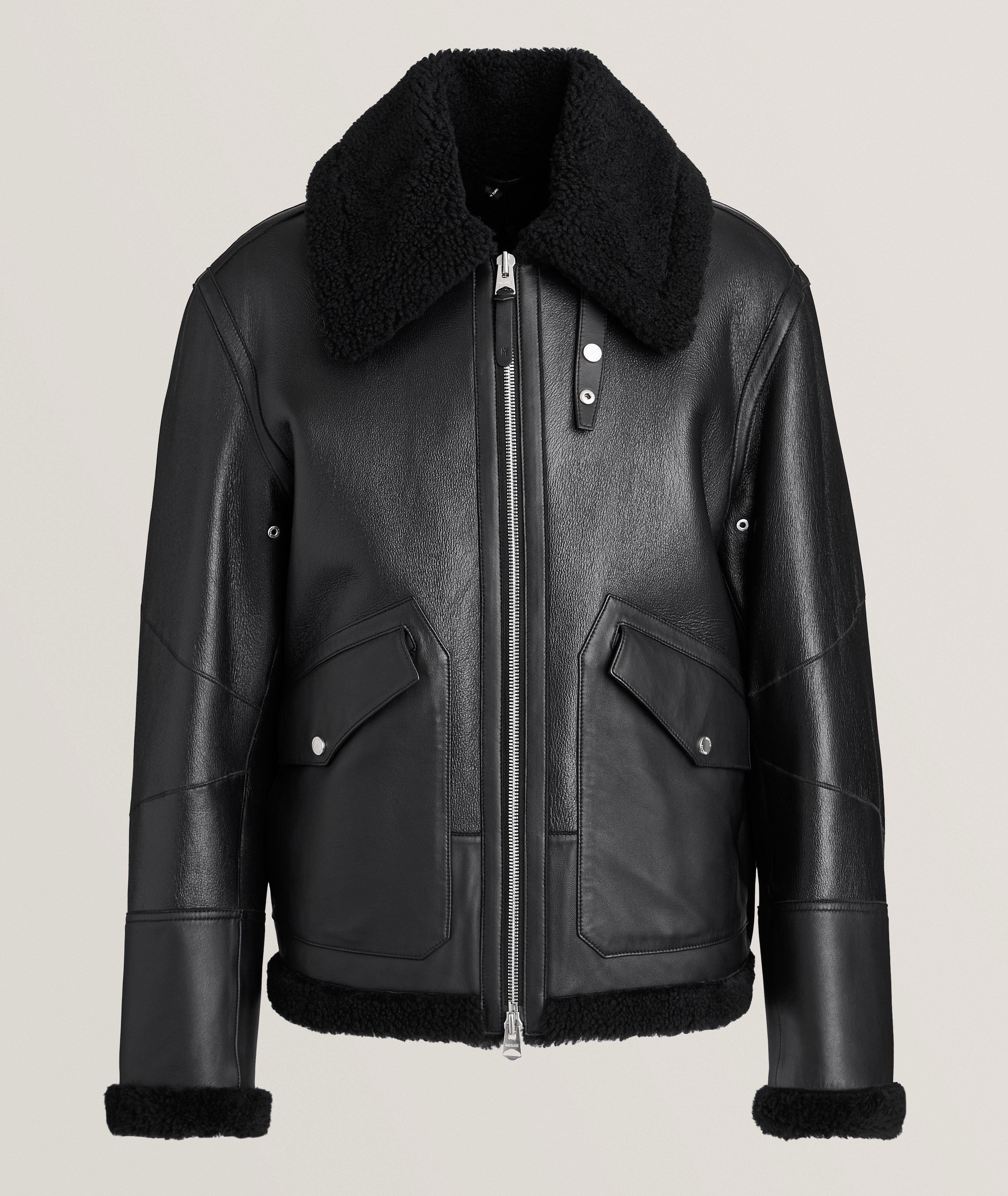 Atlas Shearling & Leather Aviator Jacket