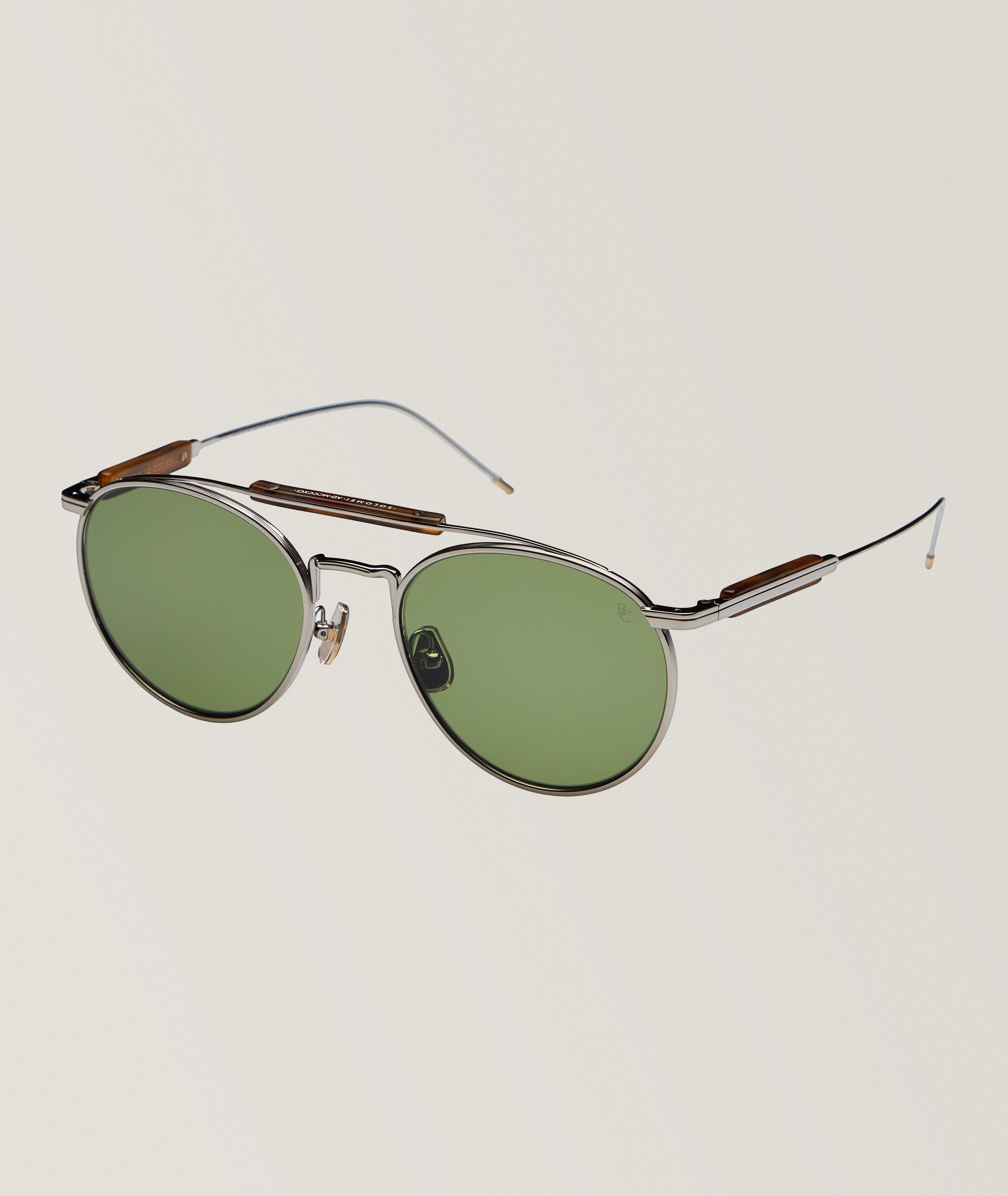 Brunello Cucinelli Lunettes De Soleil En Titane, Collection Sartorial Sunset En Gris