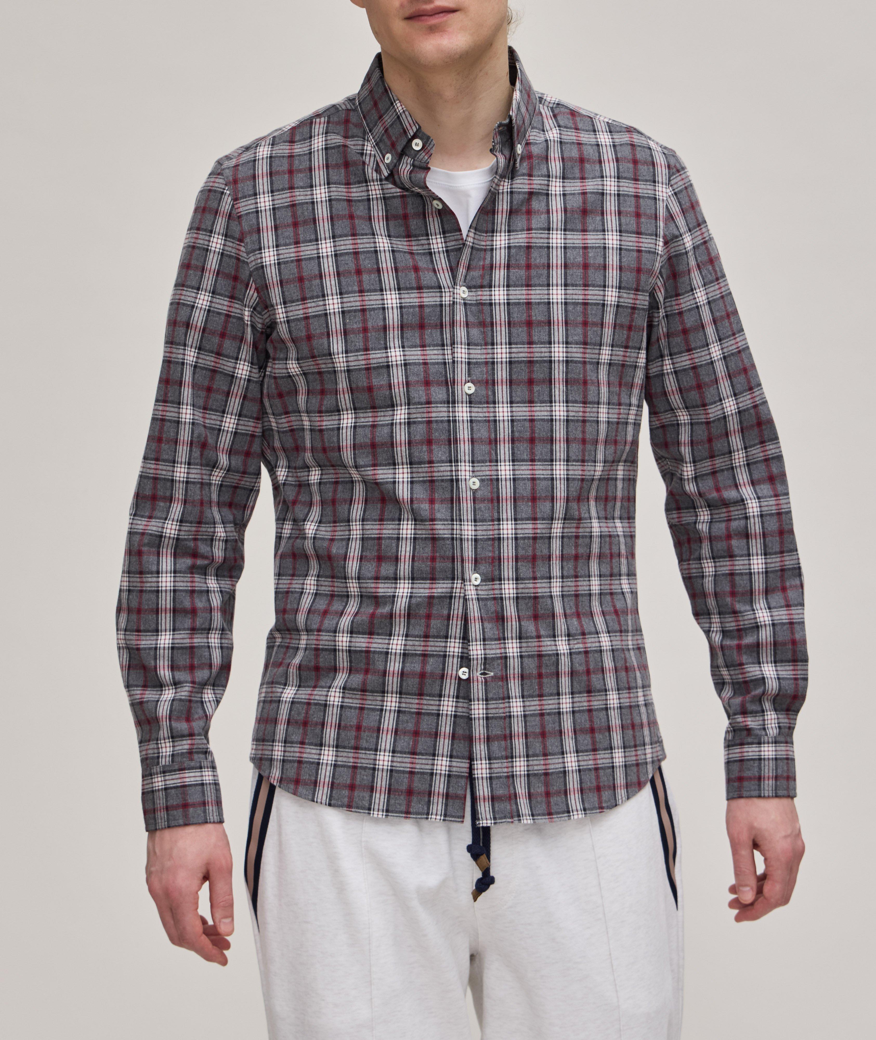 Plaid Cotton Flannel Shirt  image 1