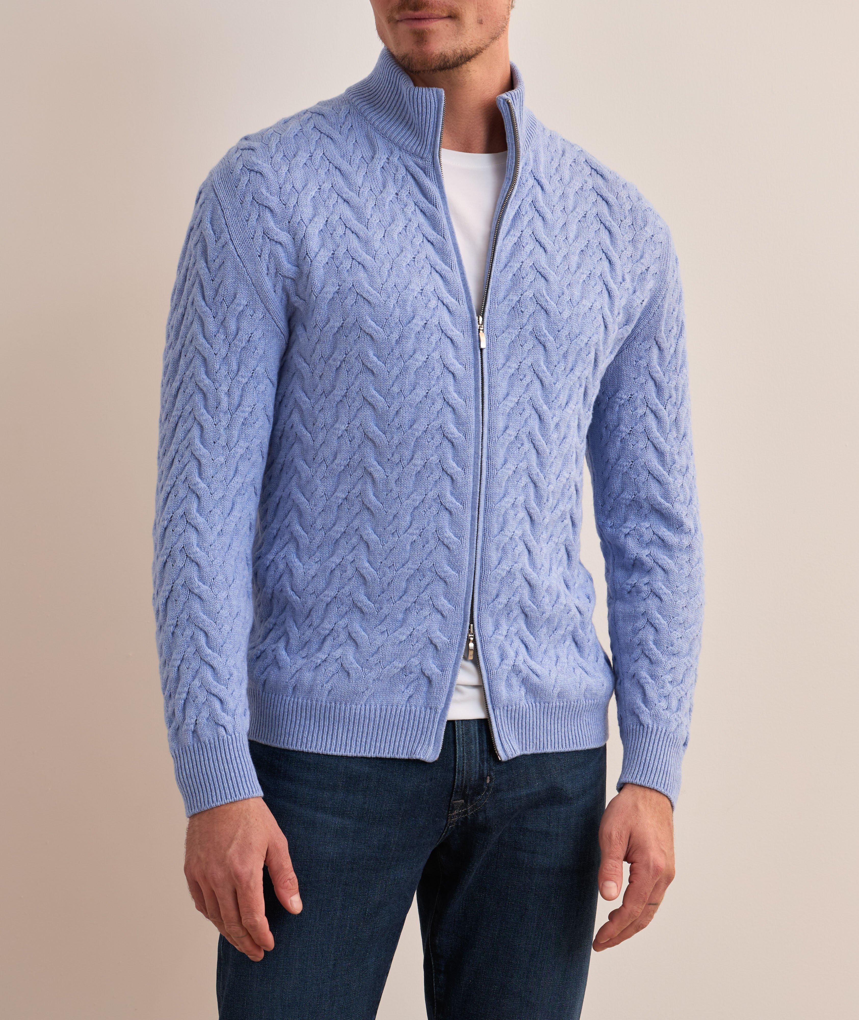 Wool-Blend Cable Knit Sweater  image 1