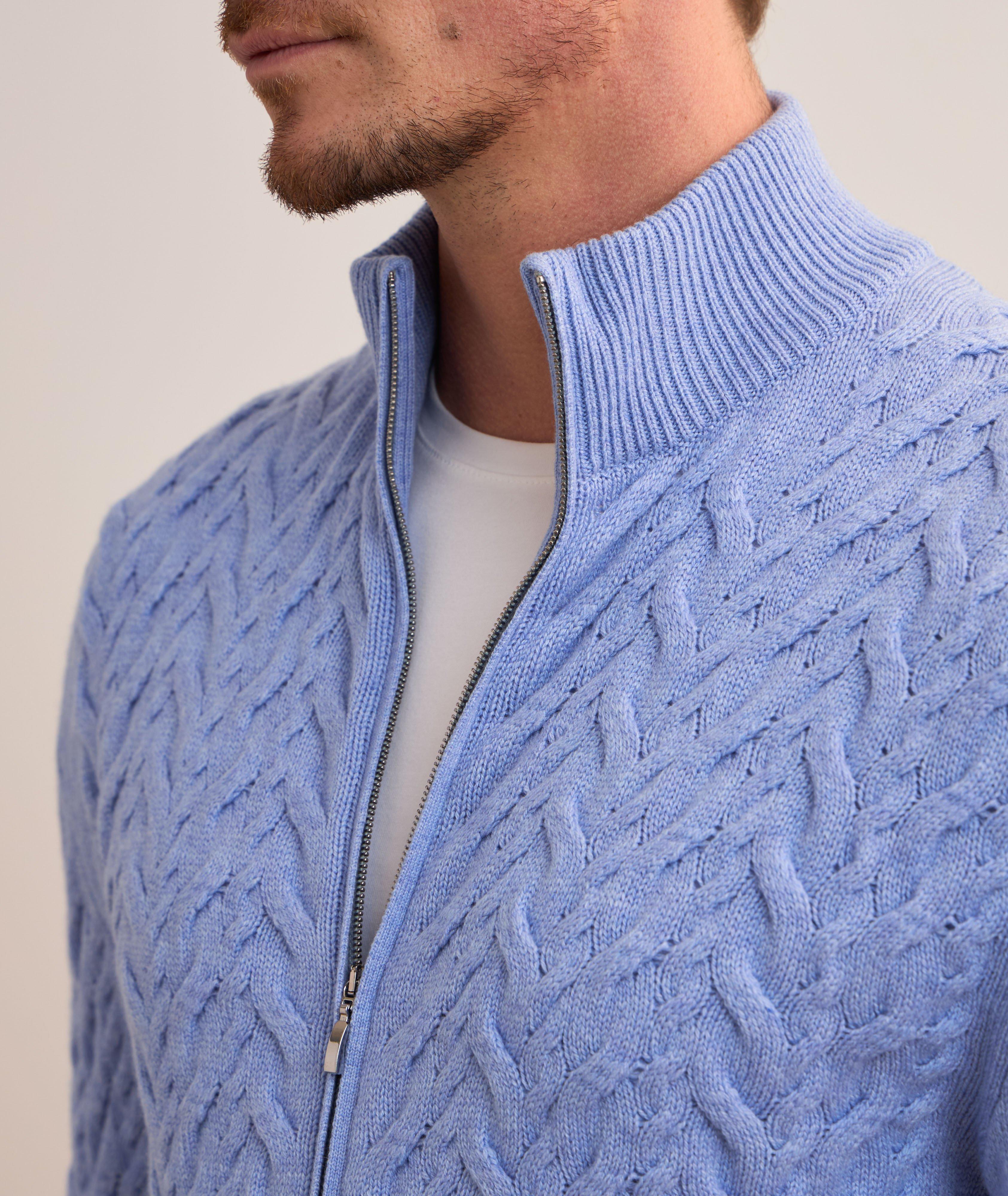 Wool-Blend Cable Knit Sweater  image 3