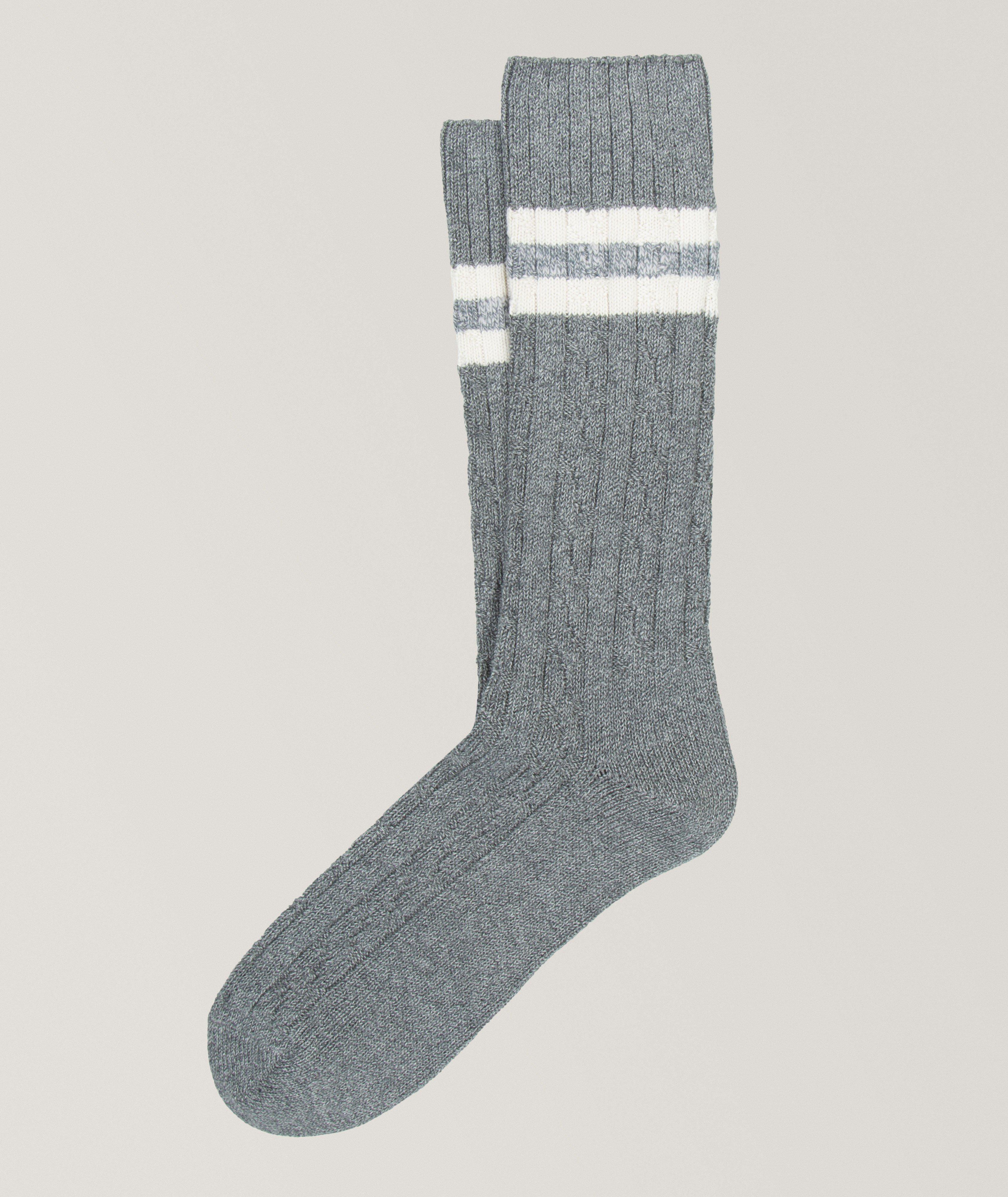 Cable Knit Cotton Socks