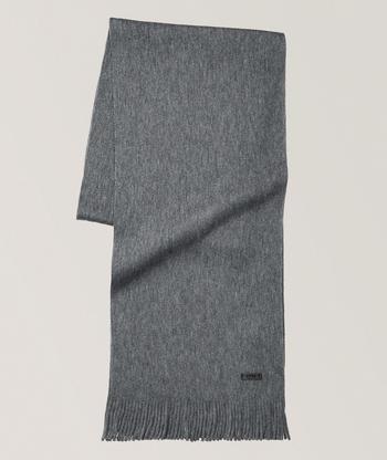 BRIONI Men S Fringe Silk Cashmere Scarf Anthracite