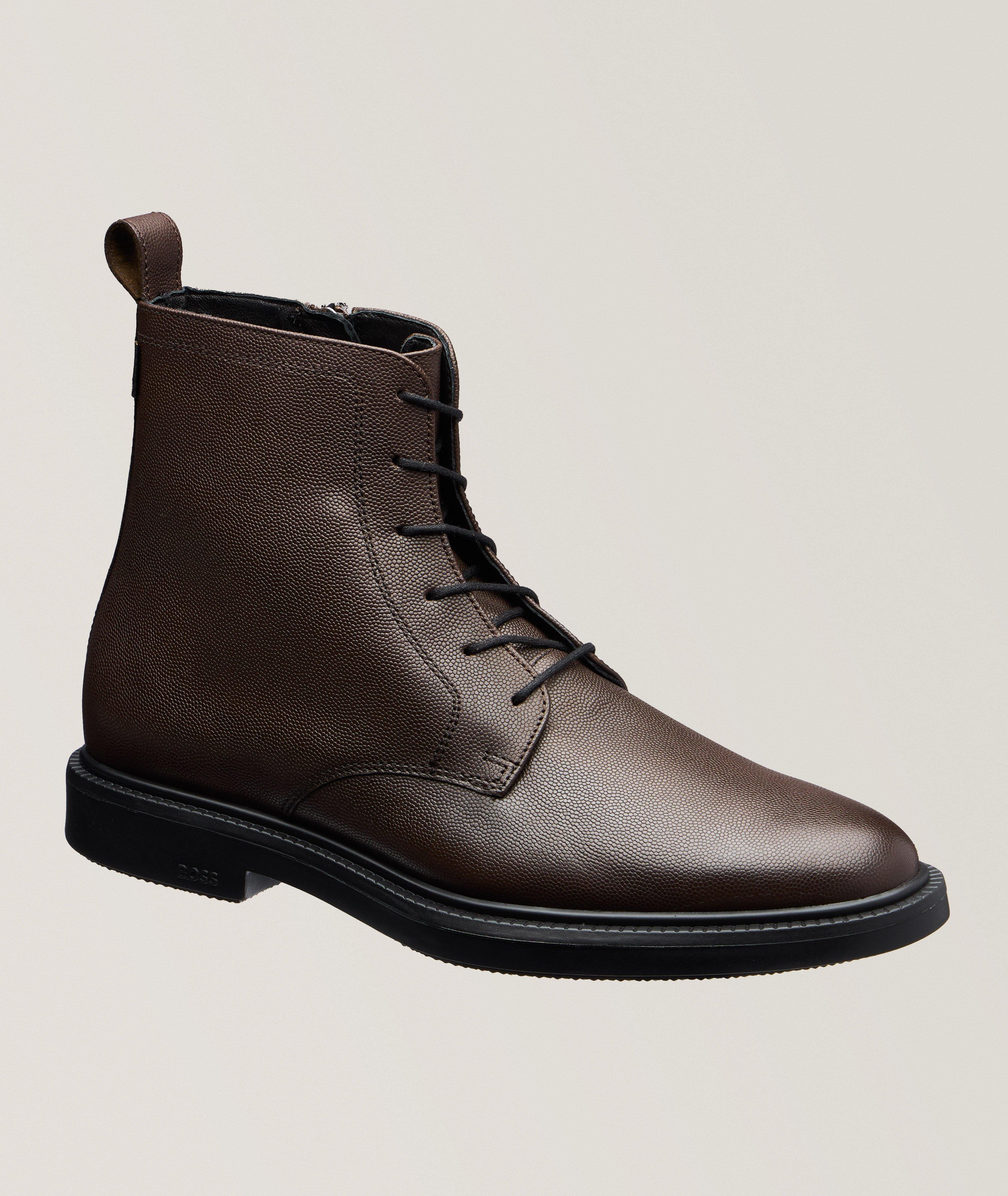 BOSS Botte Larry Halb En Cuir En Brun , Taille Homme 42