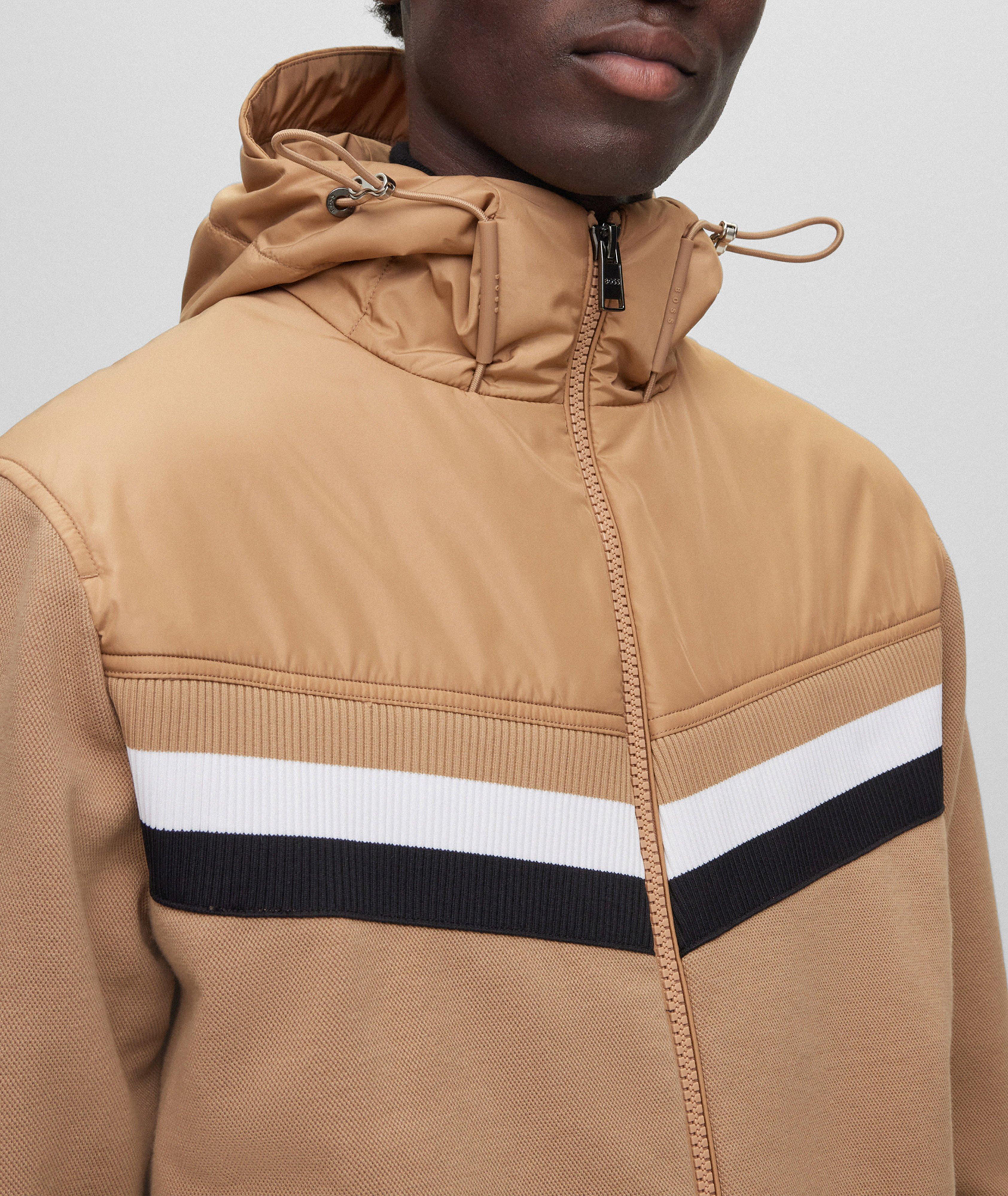 Signature Stripe Mixed Material Sweater image 3