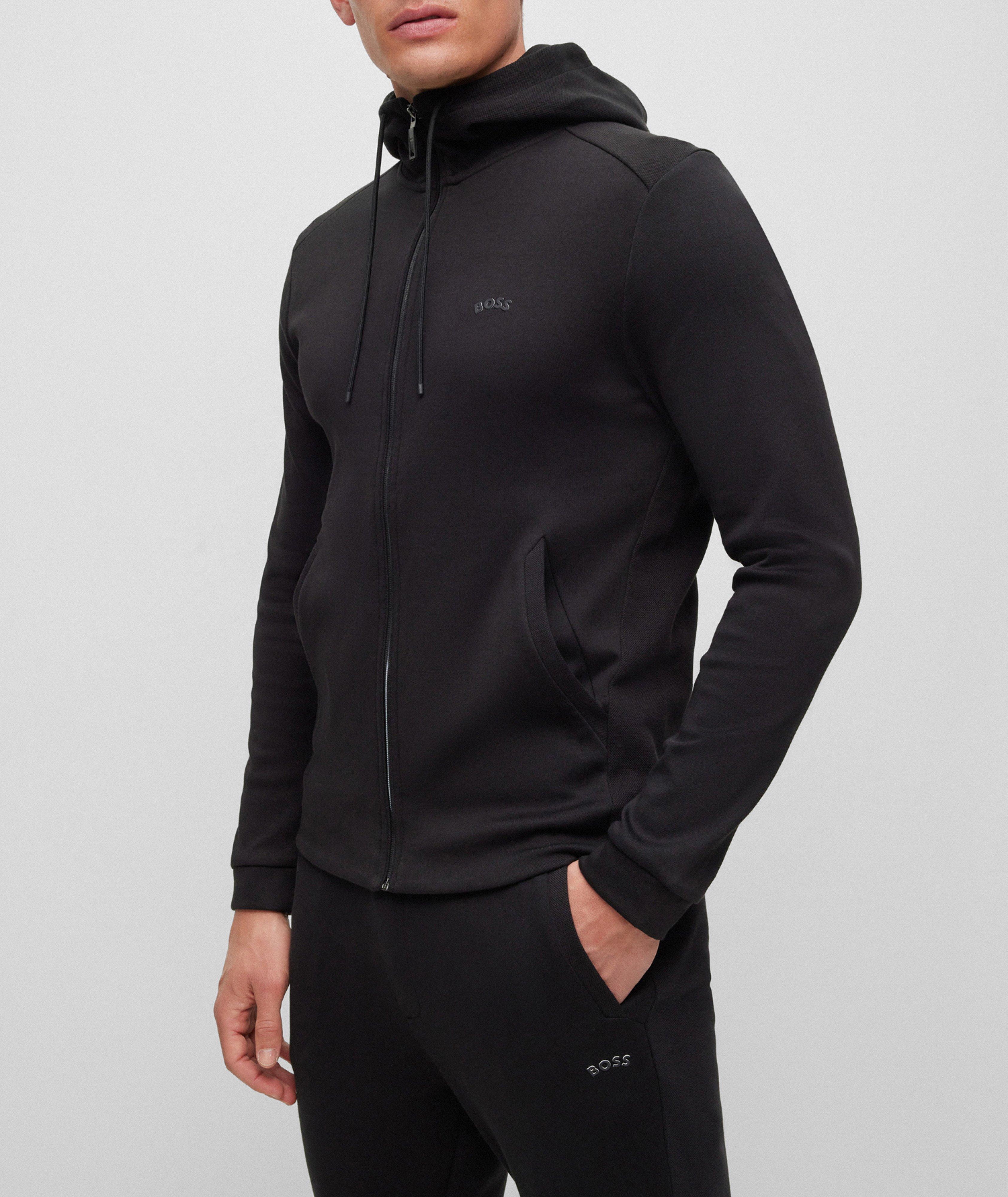 Interlock Cotton Piqué Hooded Sweater image 1