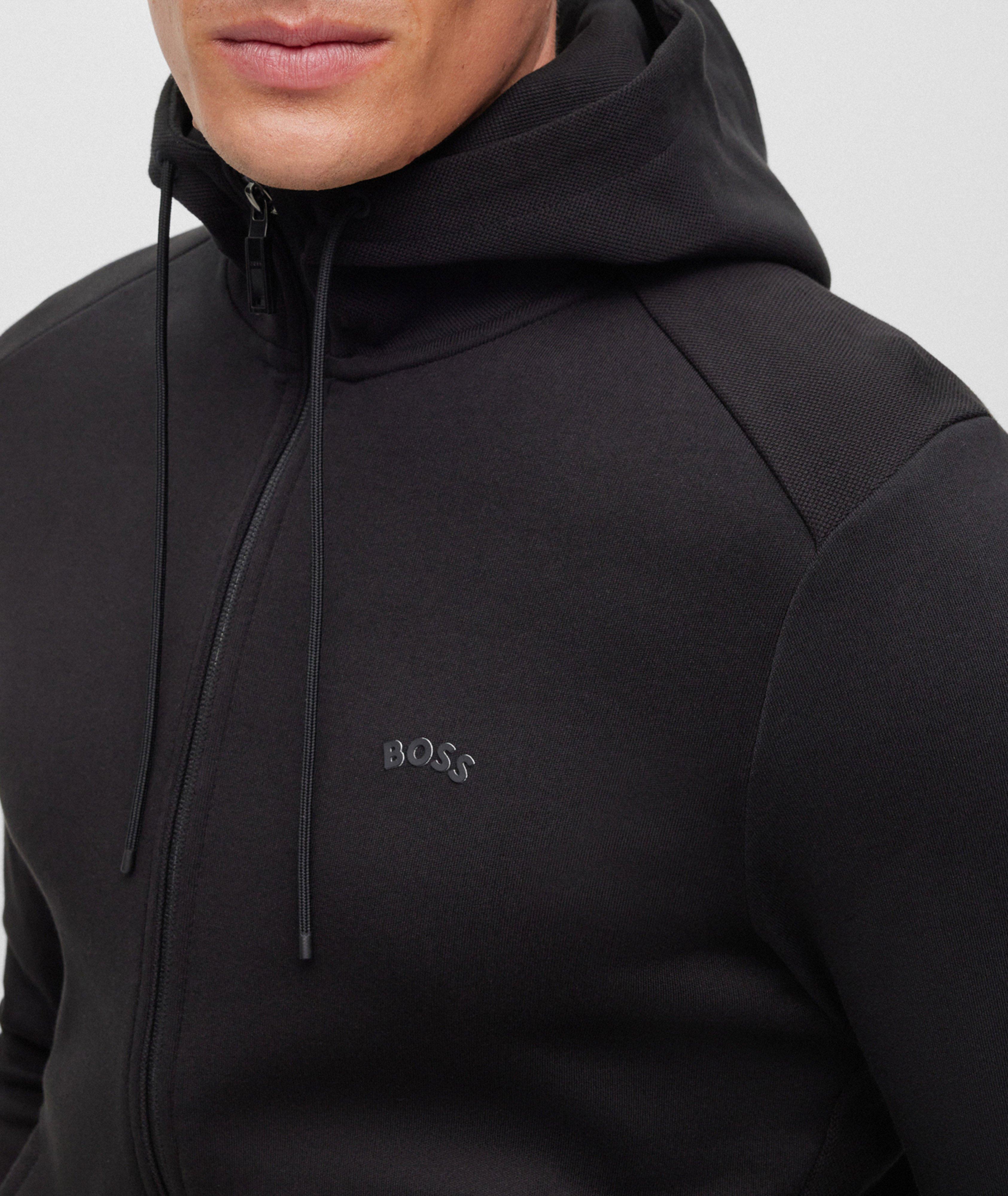 Interlock Cotton Piqué Hooded Sweater image 3