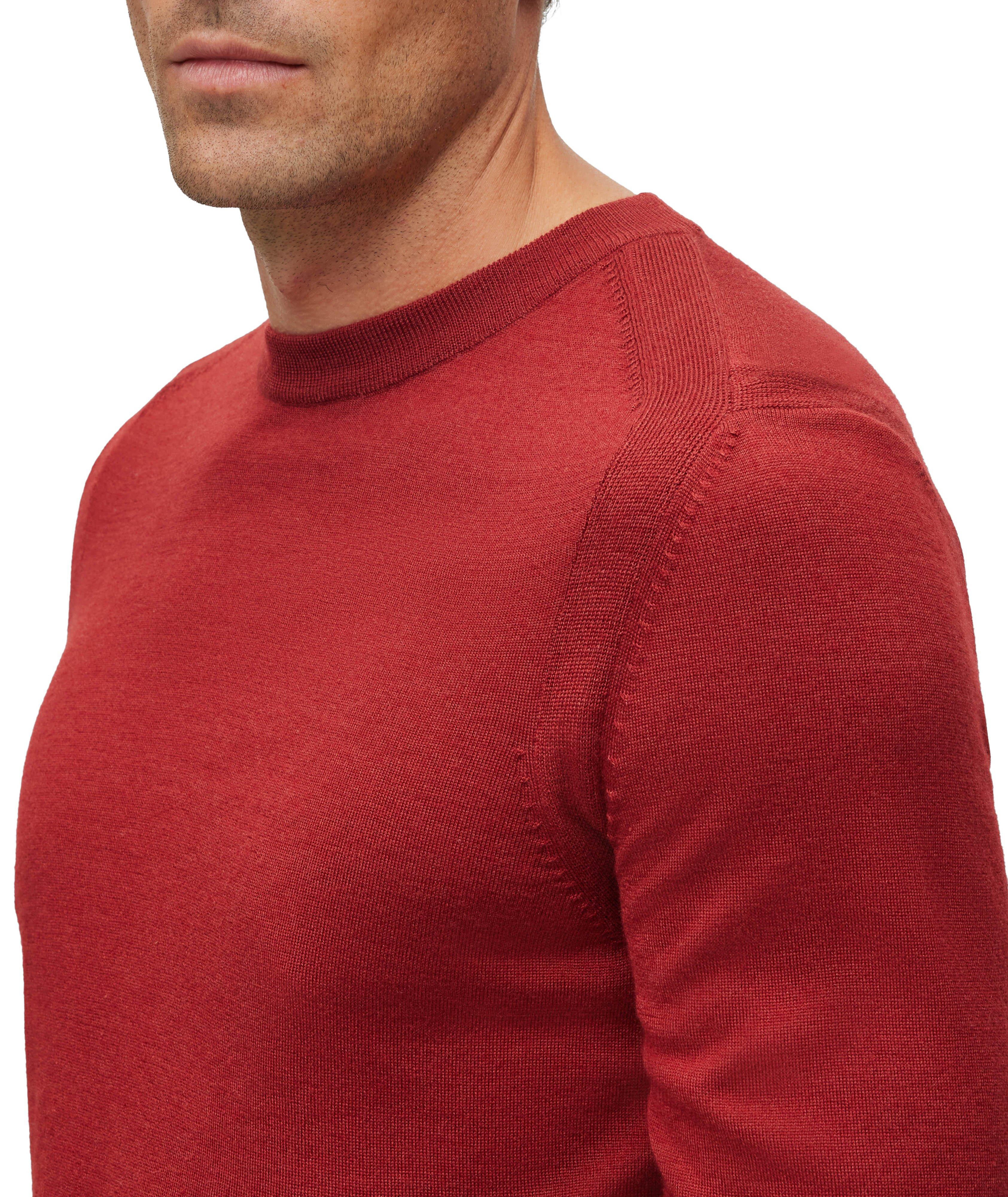 Wool, Silk & Cashmere Crewneck Sweater image 3