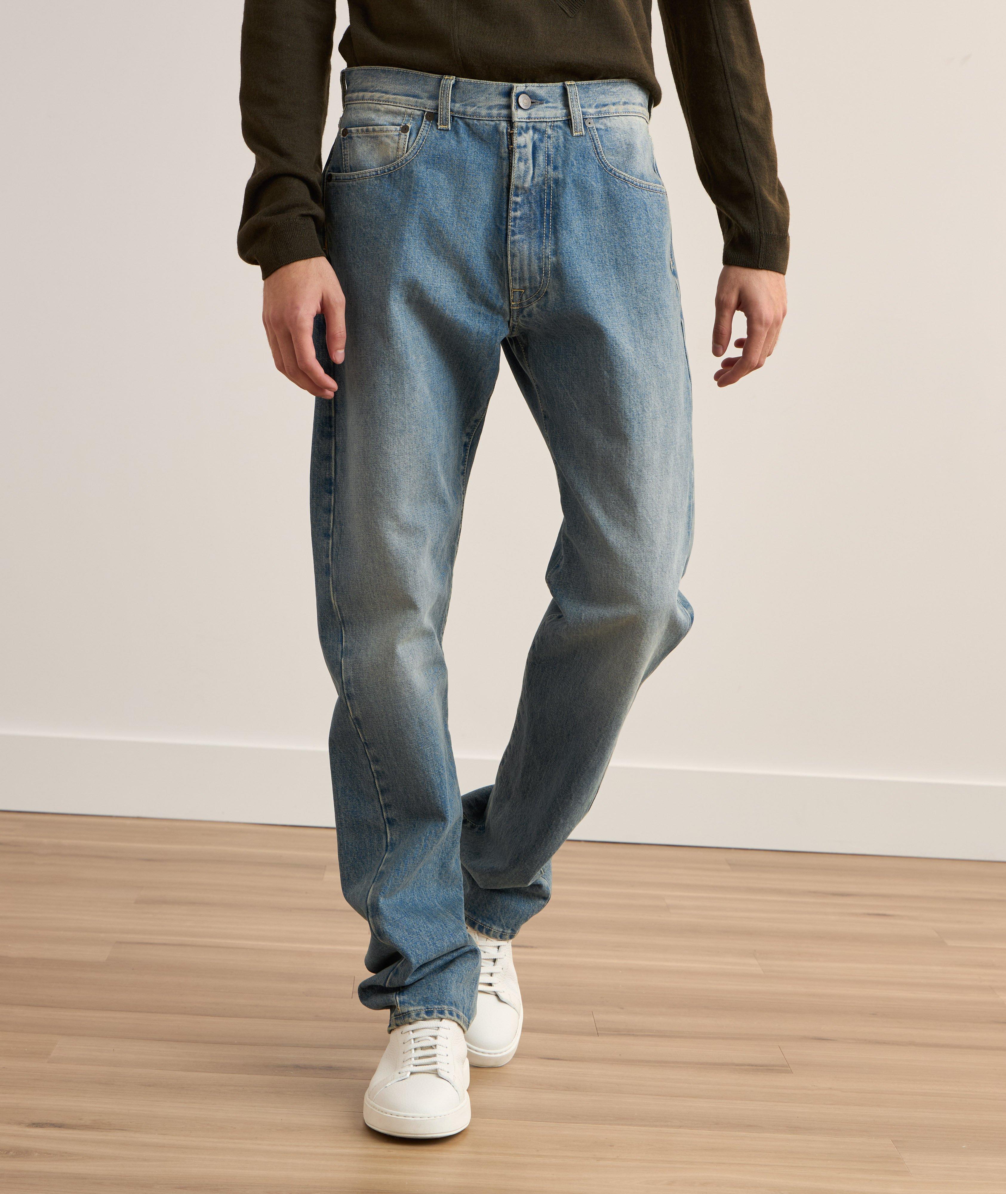 Twisted Seam Cotton Denim Jeans  image 1