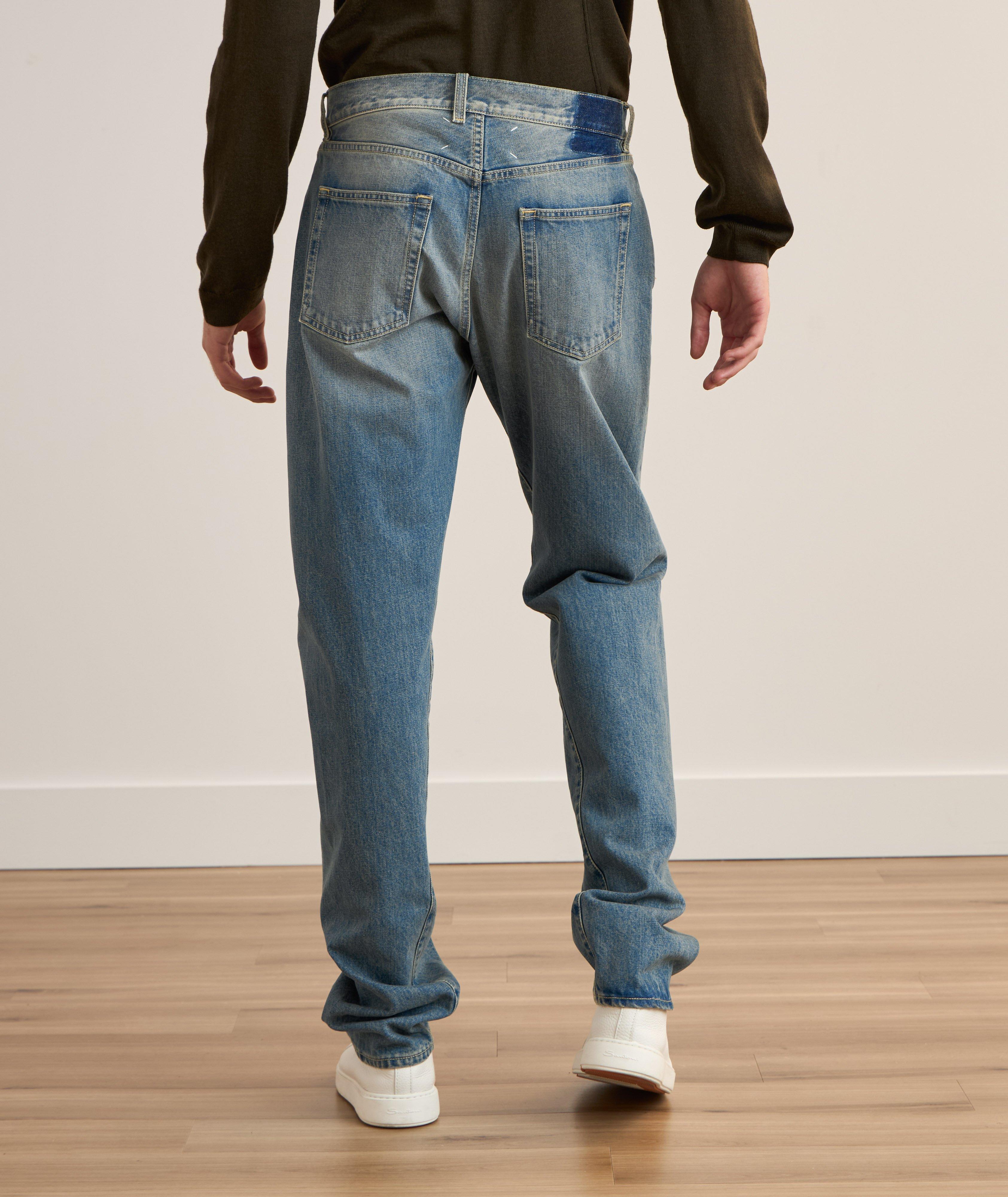 Twisted Seam Cotton Denim Jeans  image 2