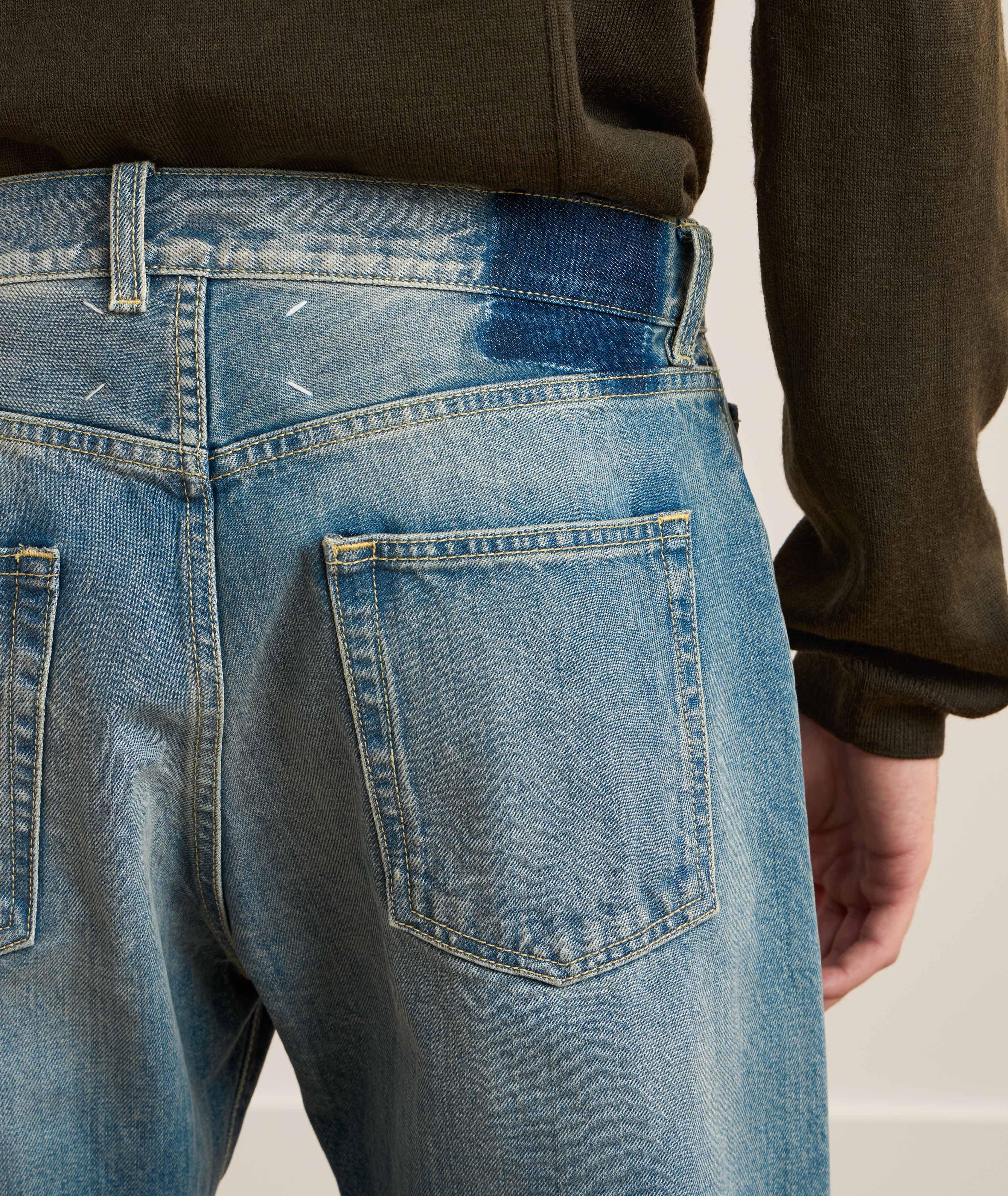Twisted Seam Cotton Denim Jeans  image 3