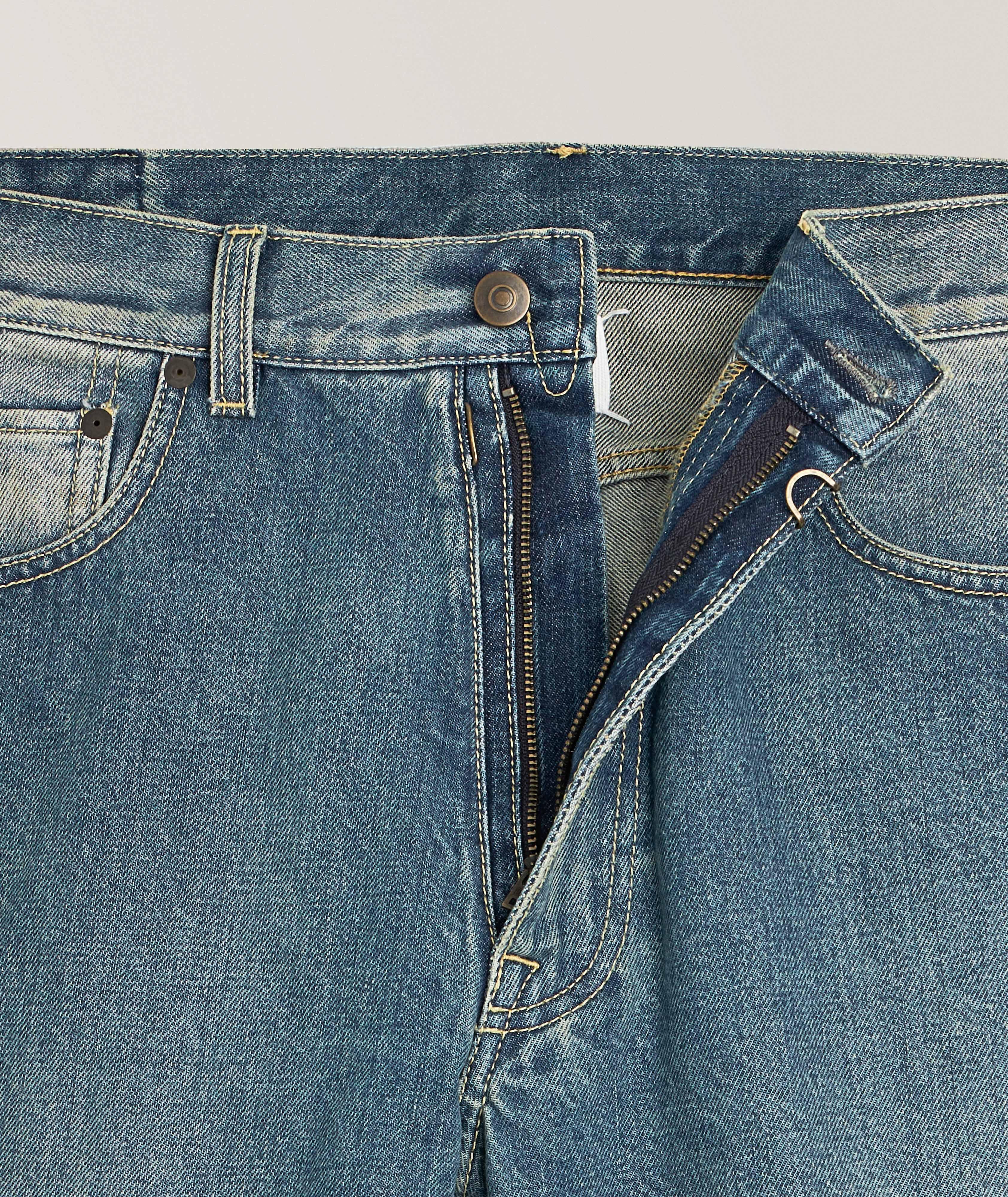 Twisted Seam Cotton Denim Jeans  image 4