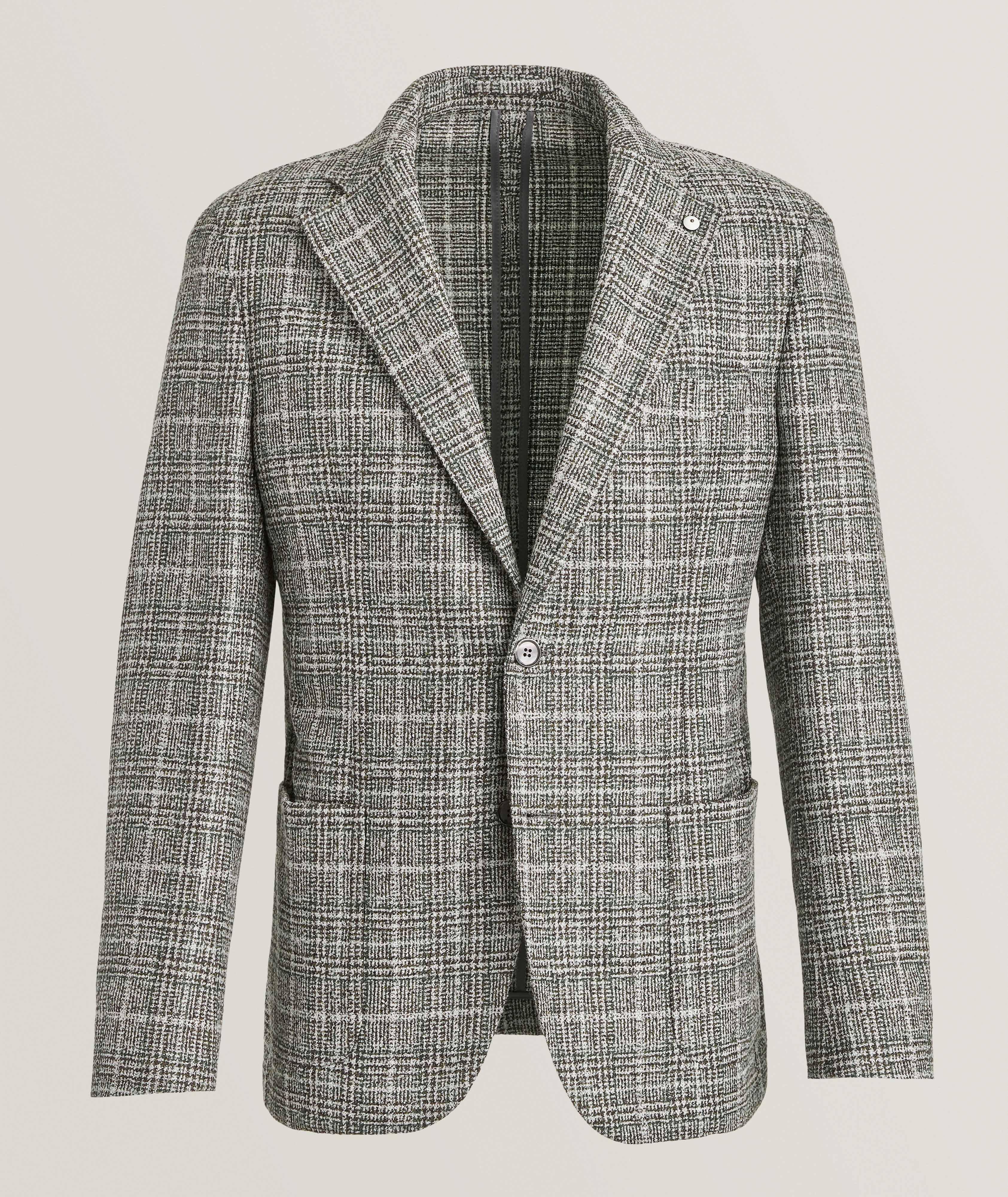 Harris Wharf London Prince Of Wales Patterned Wool Sport Jacket