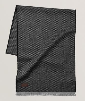 Ferragamo Reversible Mini Gancio Pattern Wool Scarf