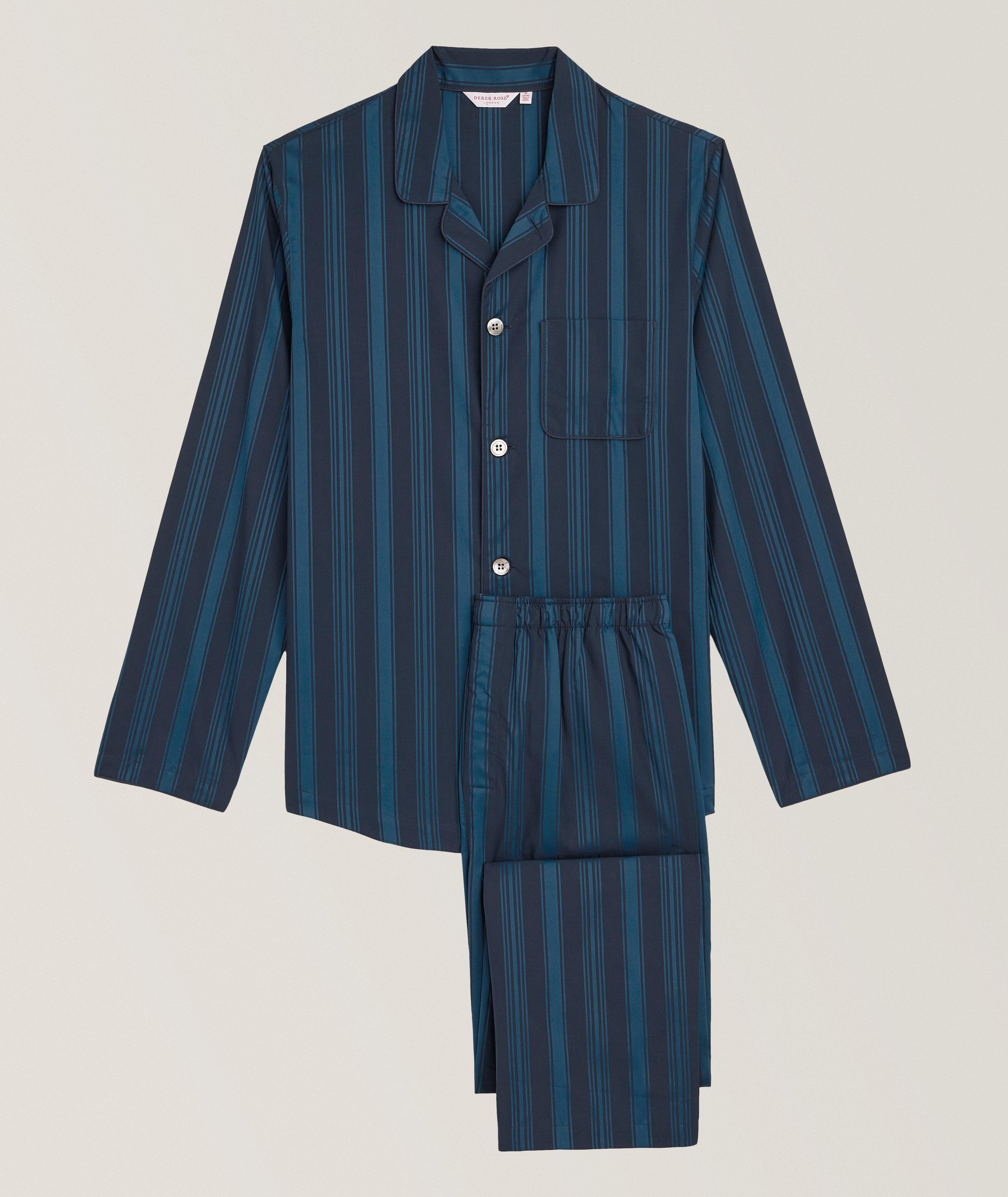 Ledbury Striped Cotton Pyjama Set