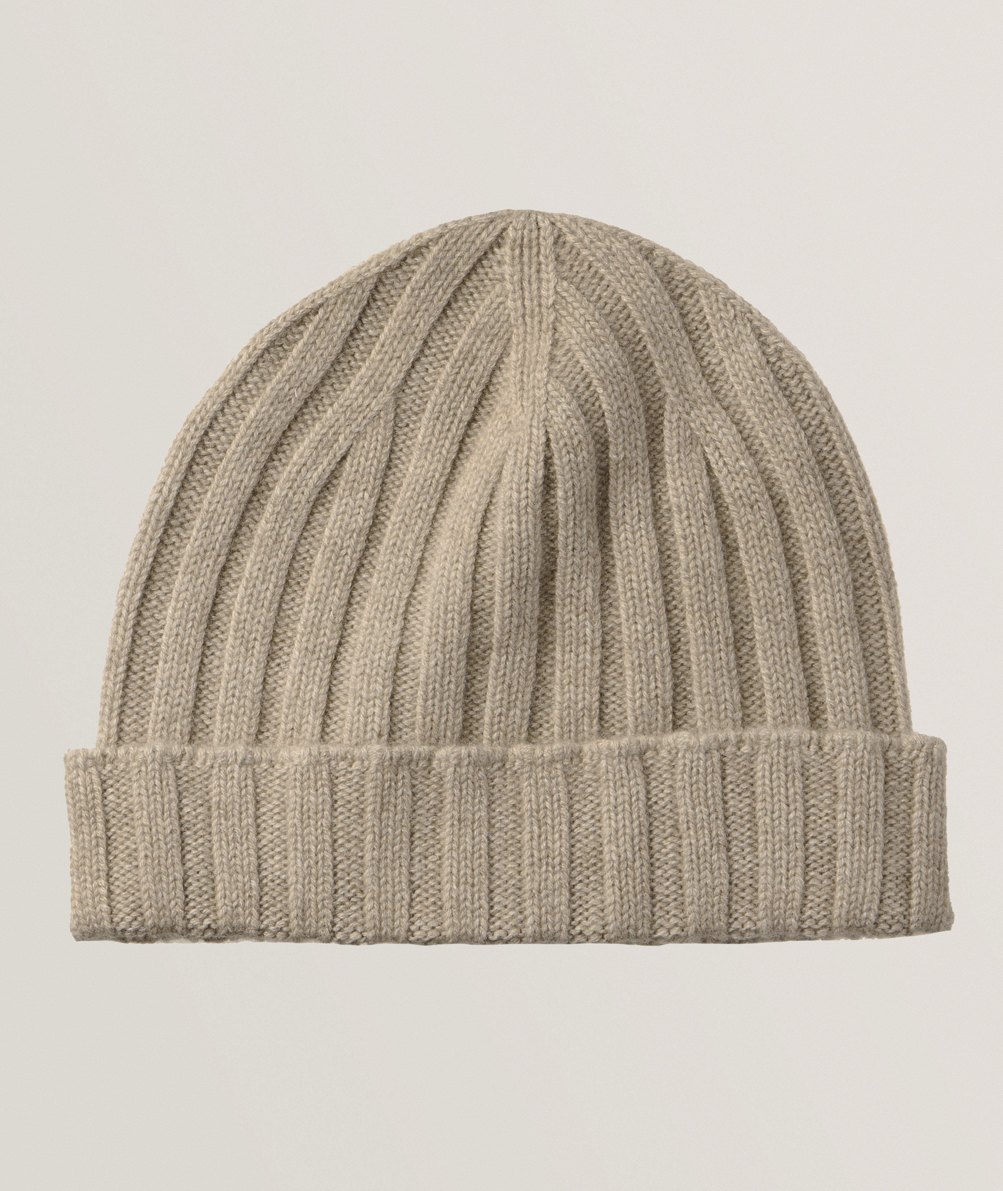 Harold De Harry Rosen Tuque En Tricot Côtelé De Cachemire En Beige