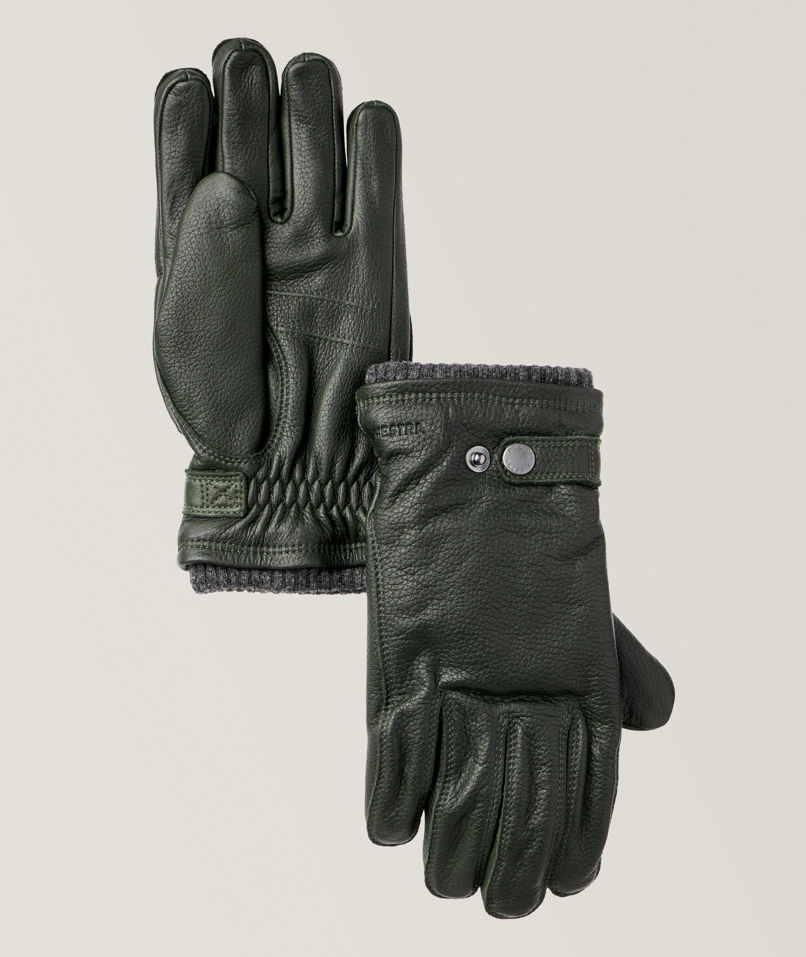 Hestra Gants Utsjö En Cuir De Cerf En Vert , Taille Homme 11