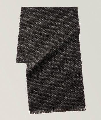 マフラー・ストール Salvatore Ferragamo Embroidered Wool Blend Reversible Scarf Ferragamo - Logo wool scarf Salvatore Ferragamo