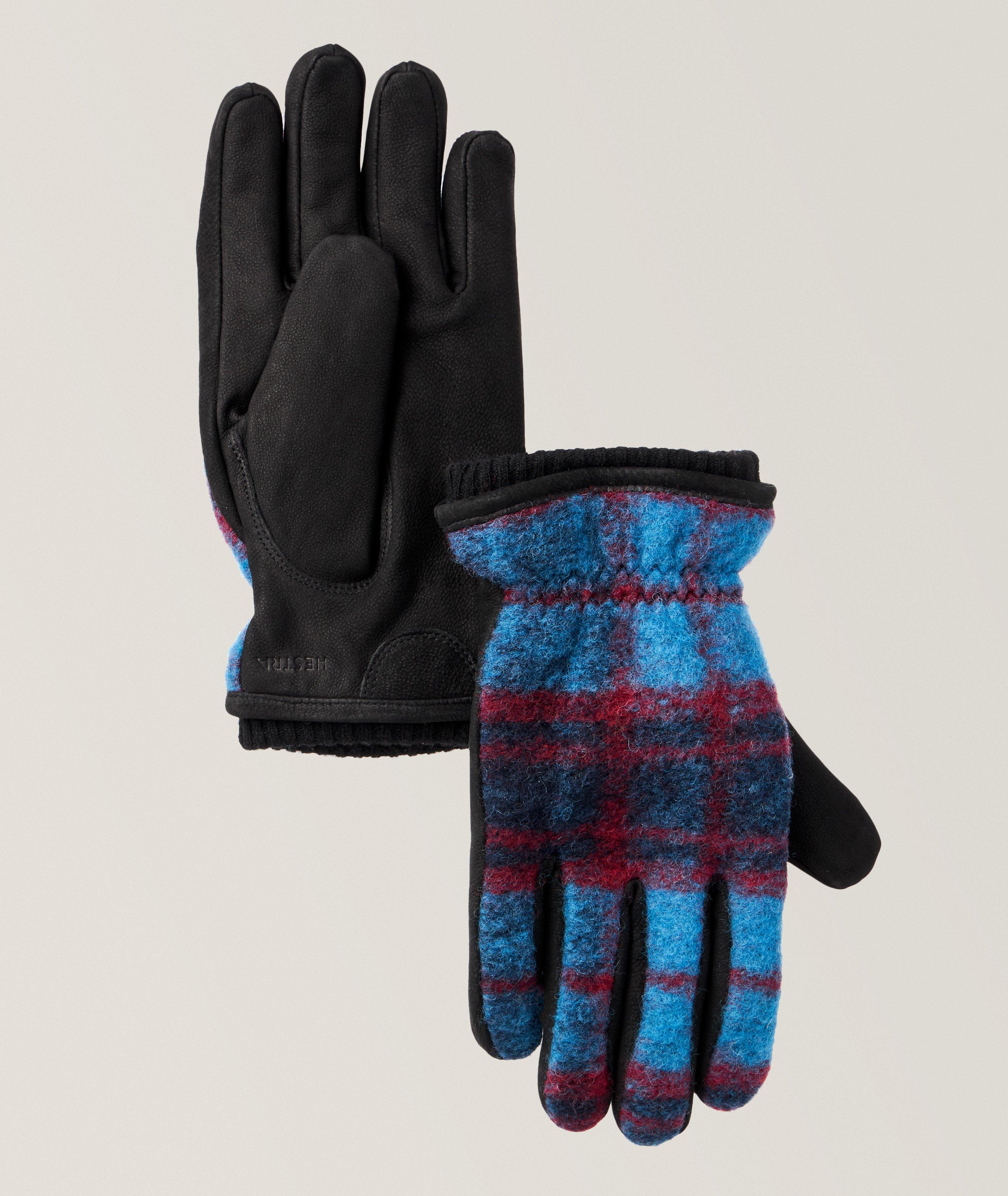 Noah Plaid Wool-Blend Gloves