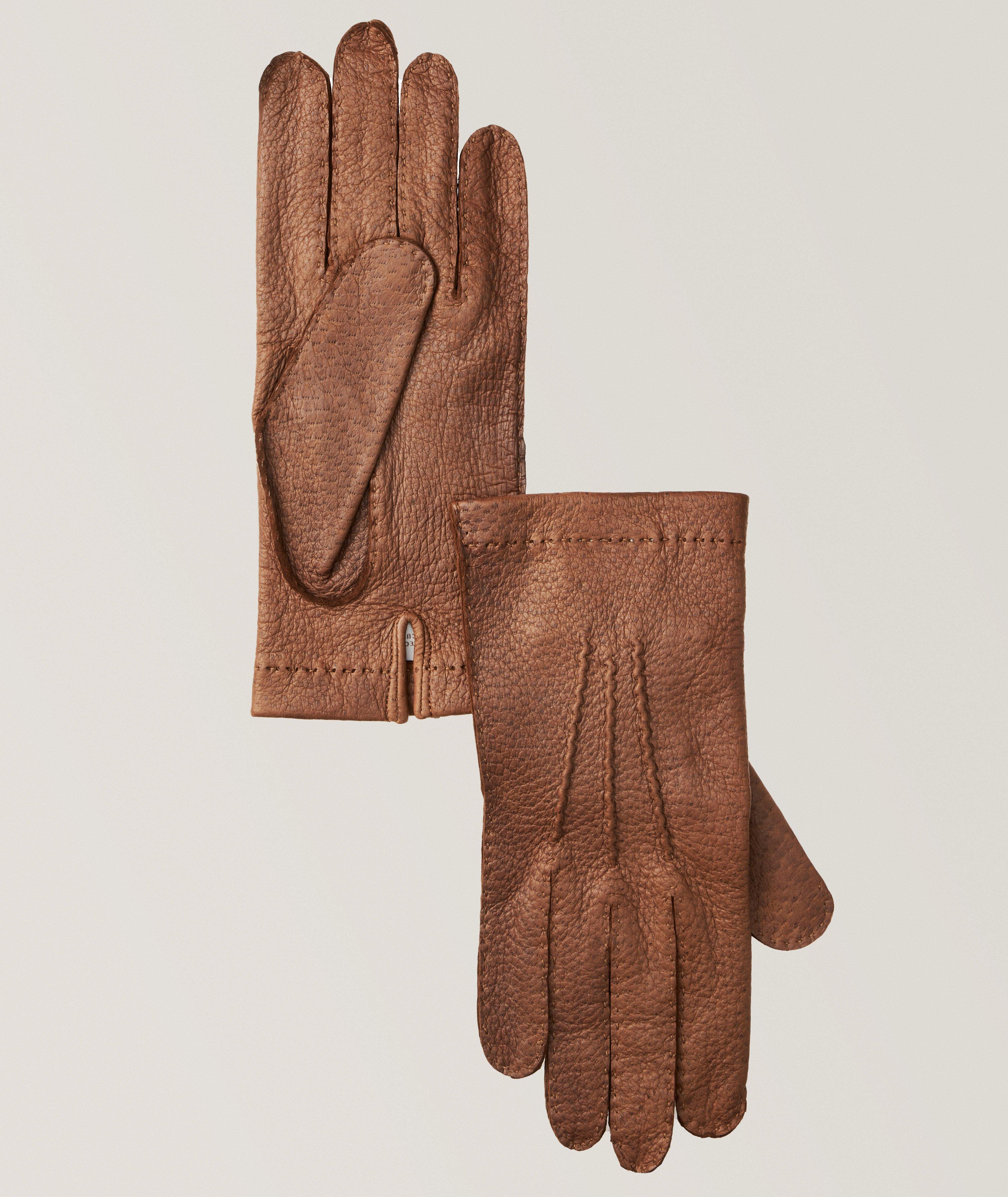 Hestra Gants Cousus À La Main En Suède De Mouton À Poil Et En Cachemire En Brun , Taille Homme 8