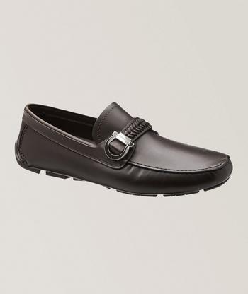 【関税&送料込】Ferragamo Loafer Louis FERRAGAMO Louis collapsible-heel embellished croc-effect