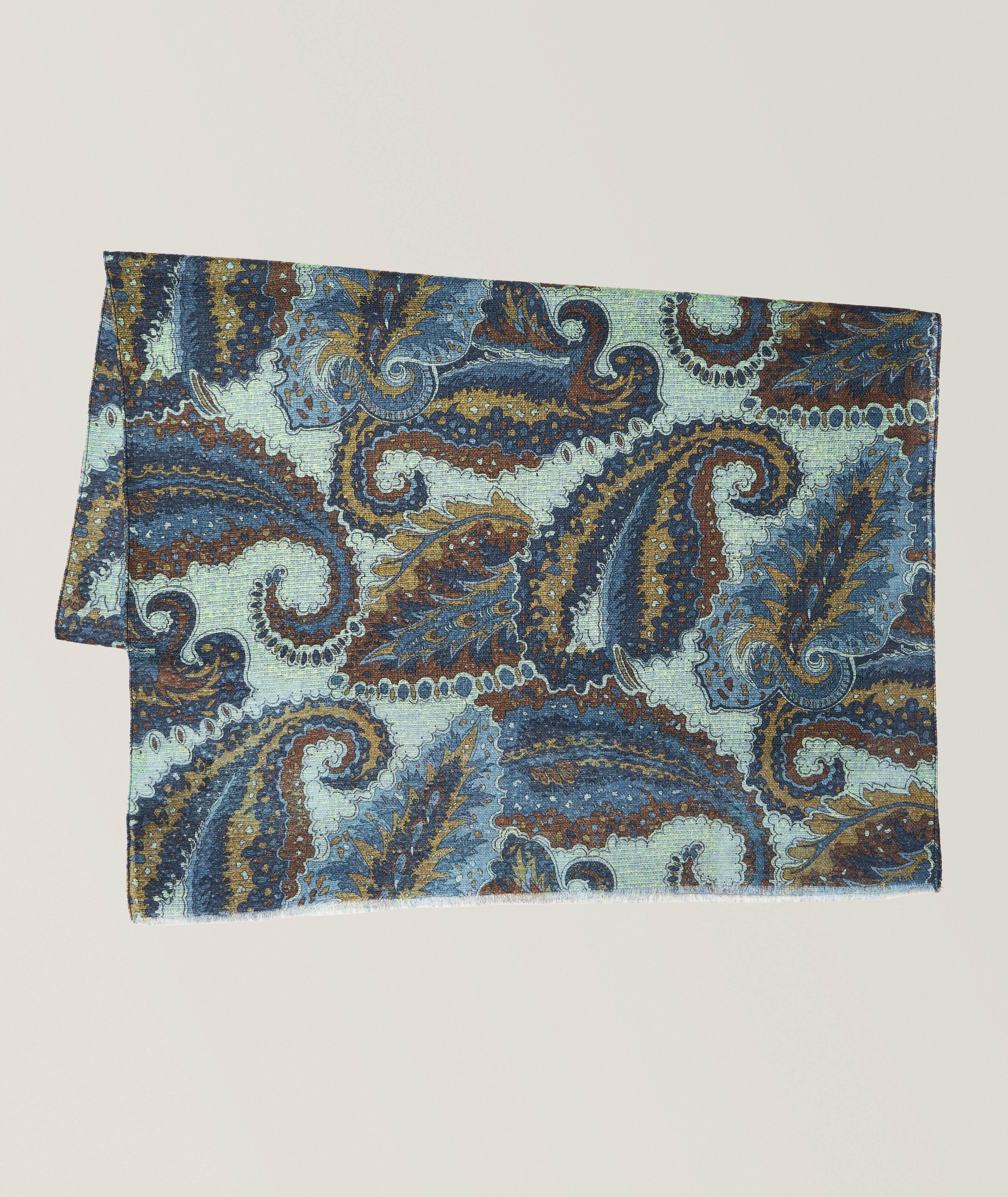 L.B.M. 1911 Paisley-Floral Wool-Blend Scarf