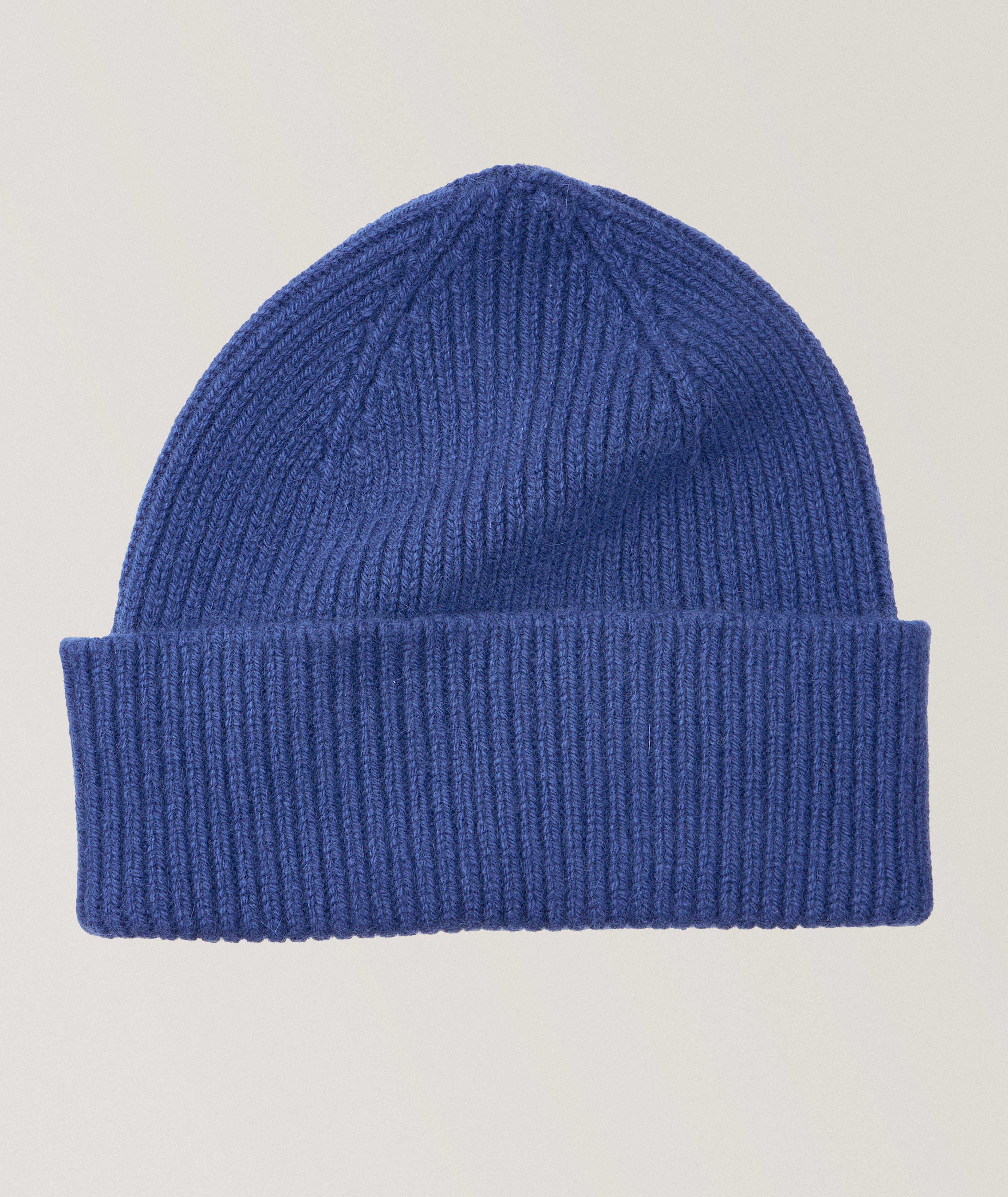 Le Bonnet Tuque en tricot côtelé de laine et d’angora