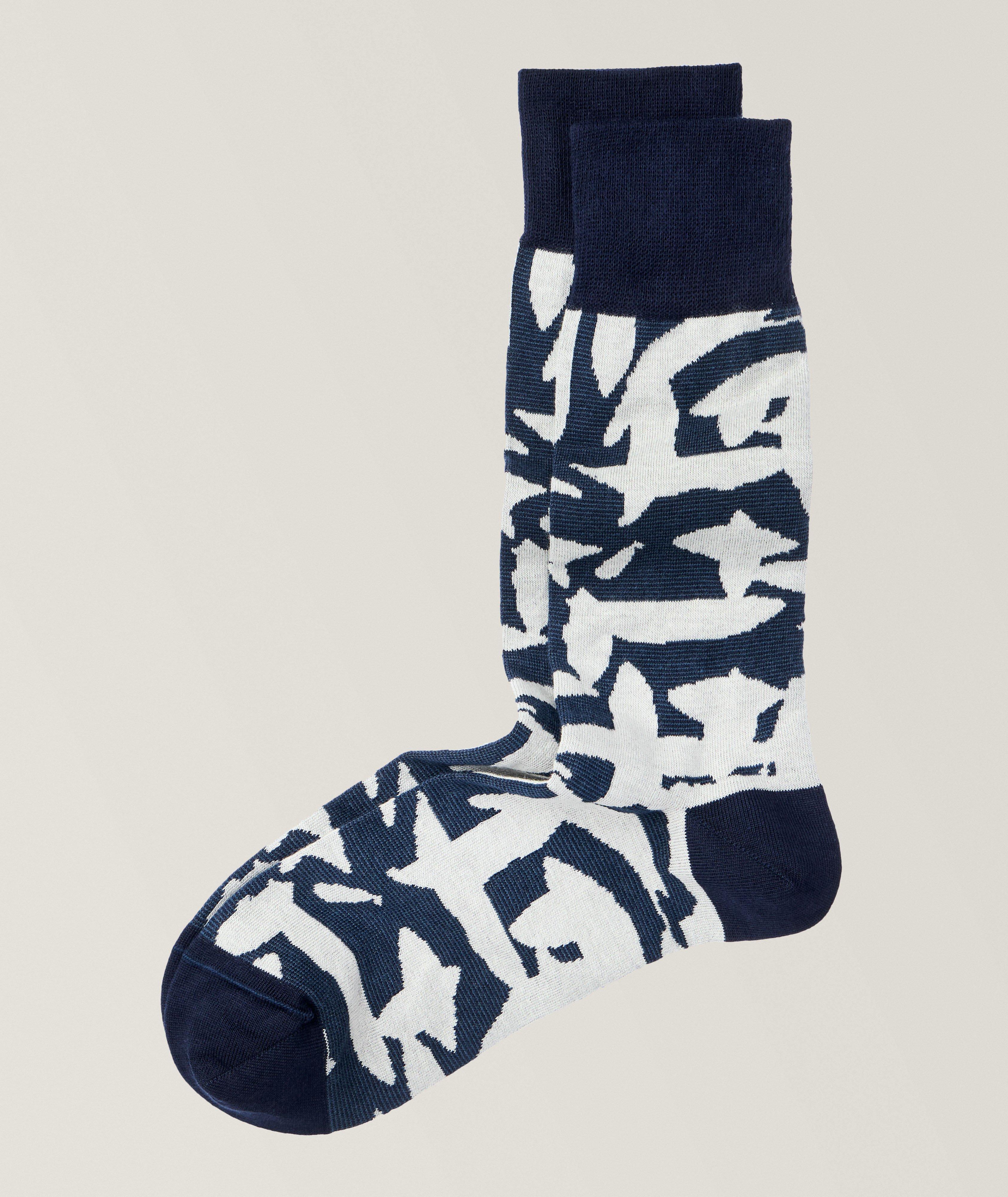 Paul Smith Chaussettes Gideon En Coton Extensible En Bleu