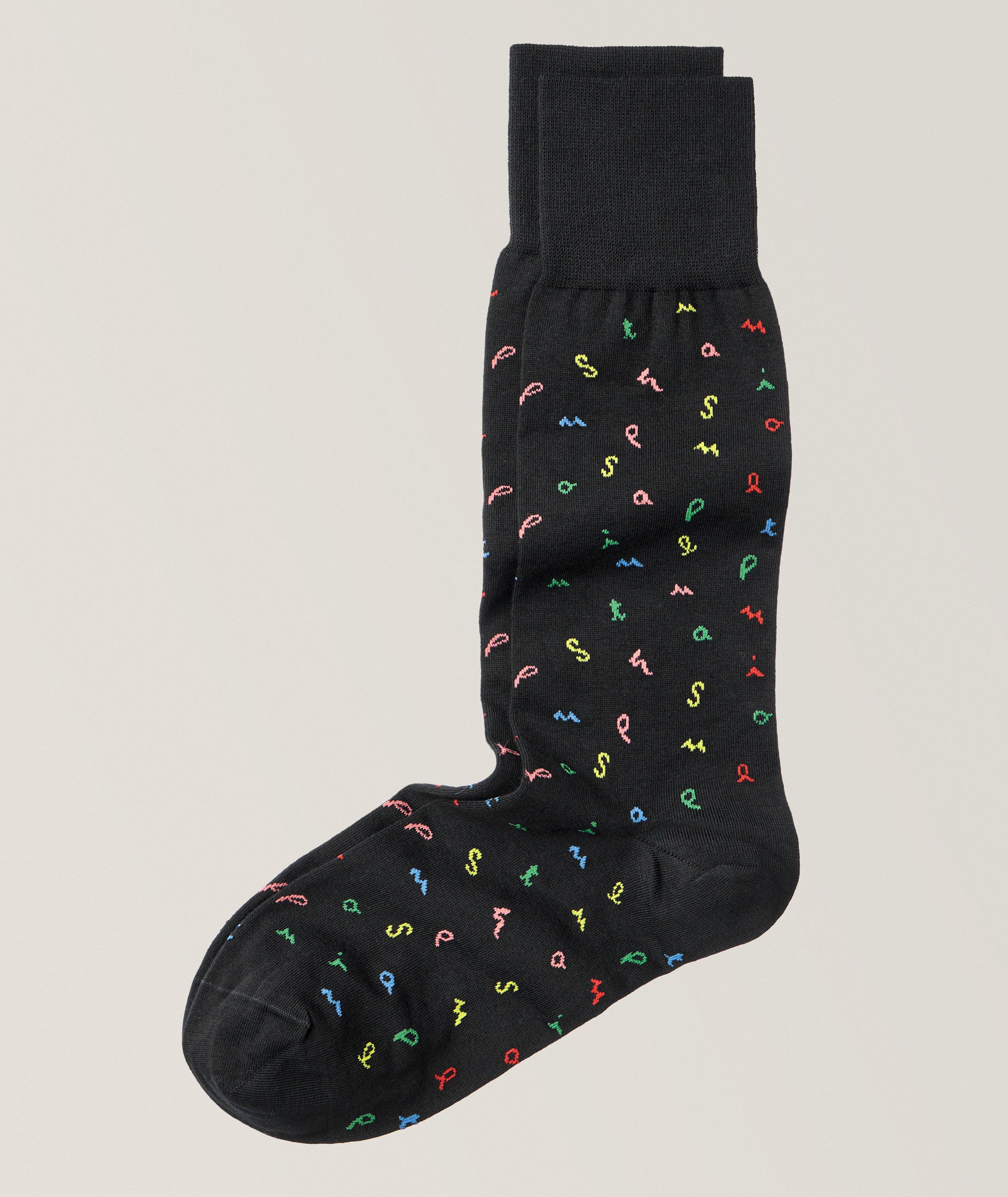 Paul Smith Gary Stretch Cotton-Blend Dress Socks
